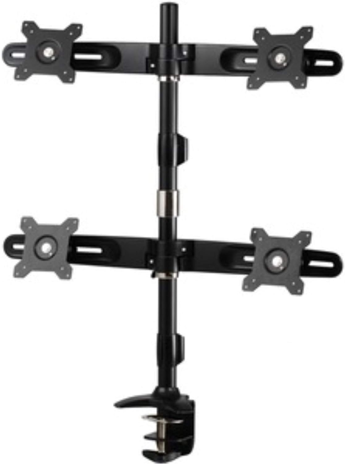 Amer Quad Clamp Mount for 13-24 Inch Monitors - Heavy Duty Adjustable VESA 75x75/100x100 Bracket - Perfect for Home Office, Gaming Setup & Multi-Screen Workstations