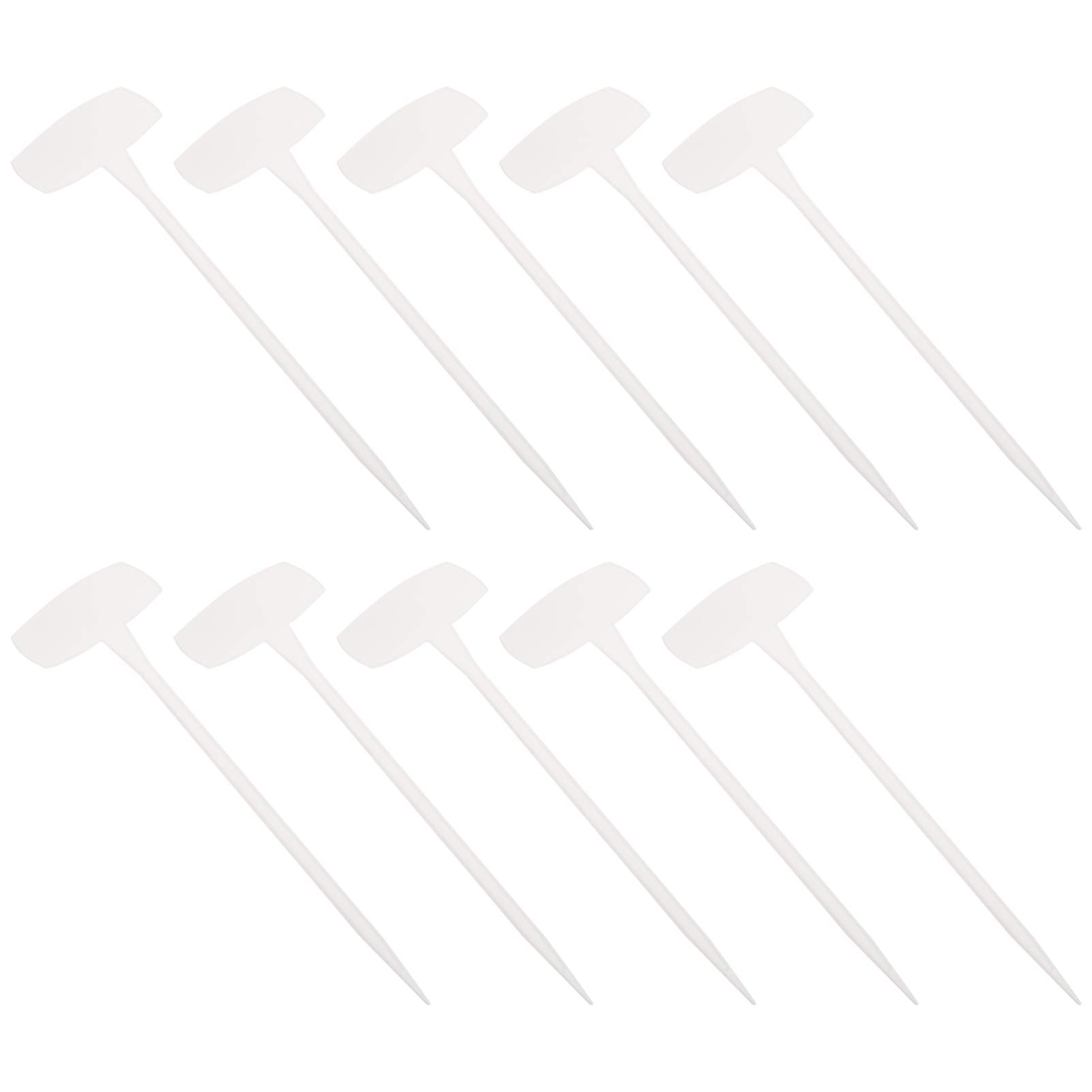 20pcs Plastic T-Type Plant Labels - Waterproof Garden Markers for Flowers, Vegetables & Herbs | Durable Nursery Tags for Outdoor Gardening, Wedding Decor & Event Signage