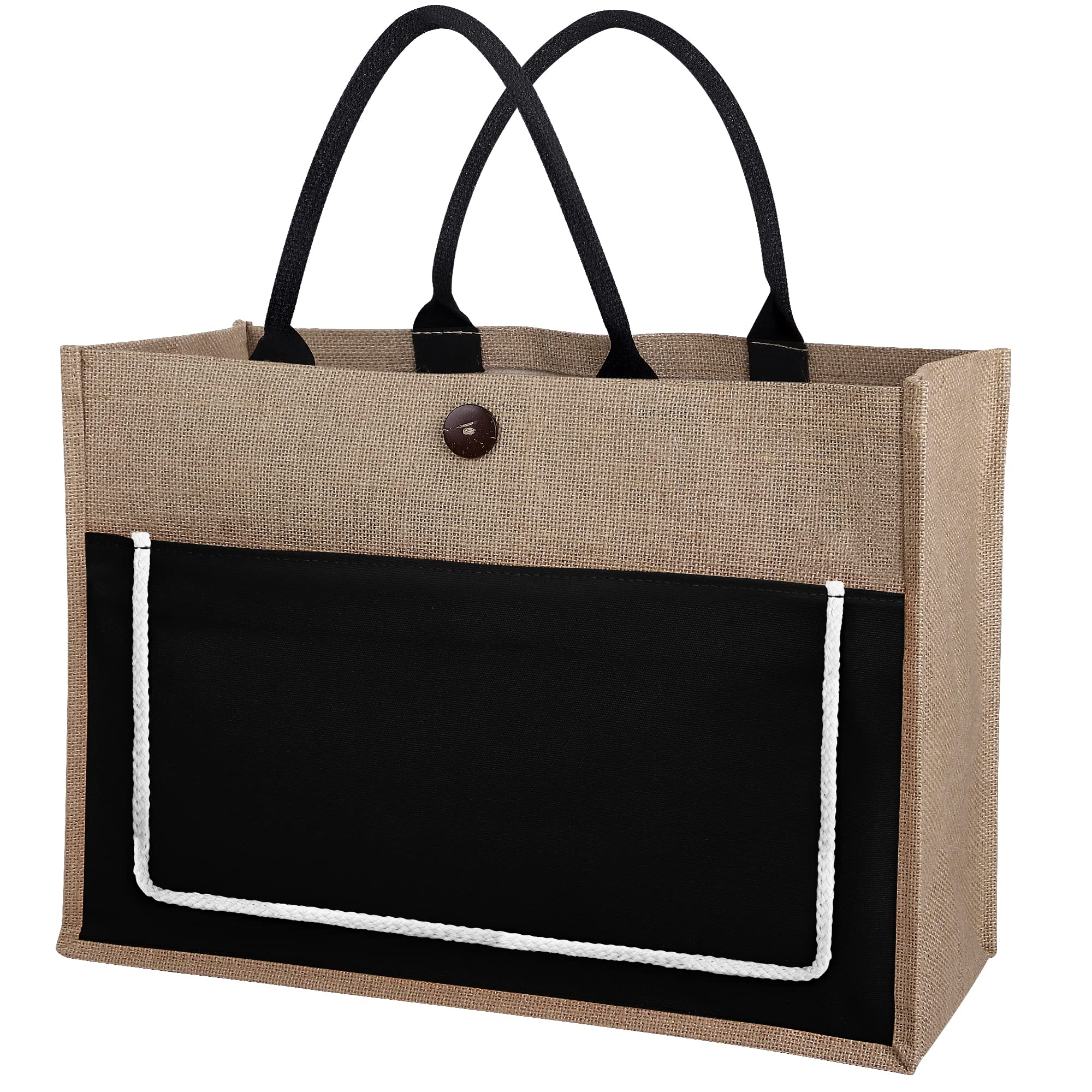 VIJIV Large Canvas Tote Bag for Women - Durable Work, Teacher & Beach Bag with Pockets - Personalized Gift for Friends - Perfect for School, Shopping & Travel Accessories