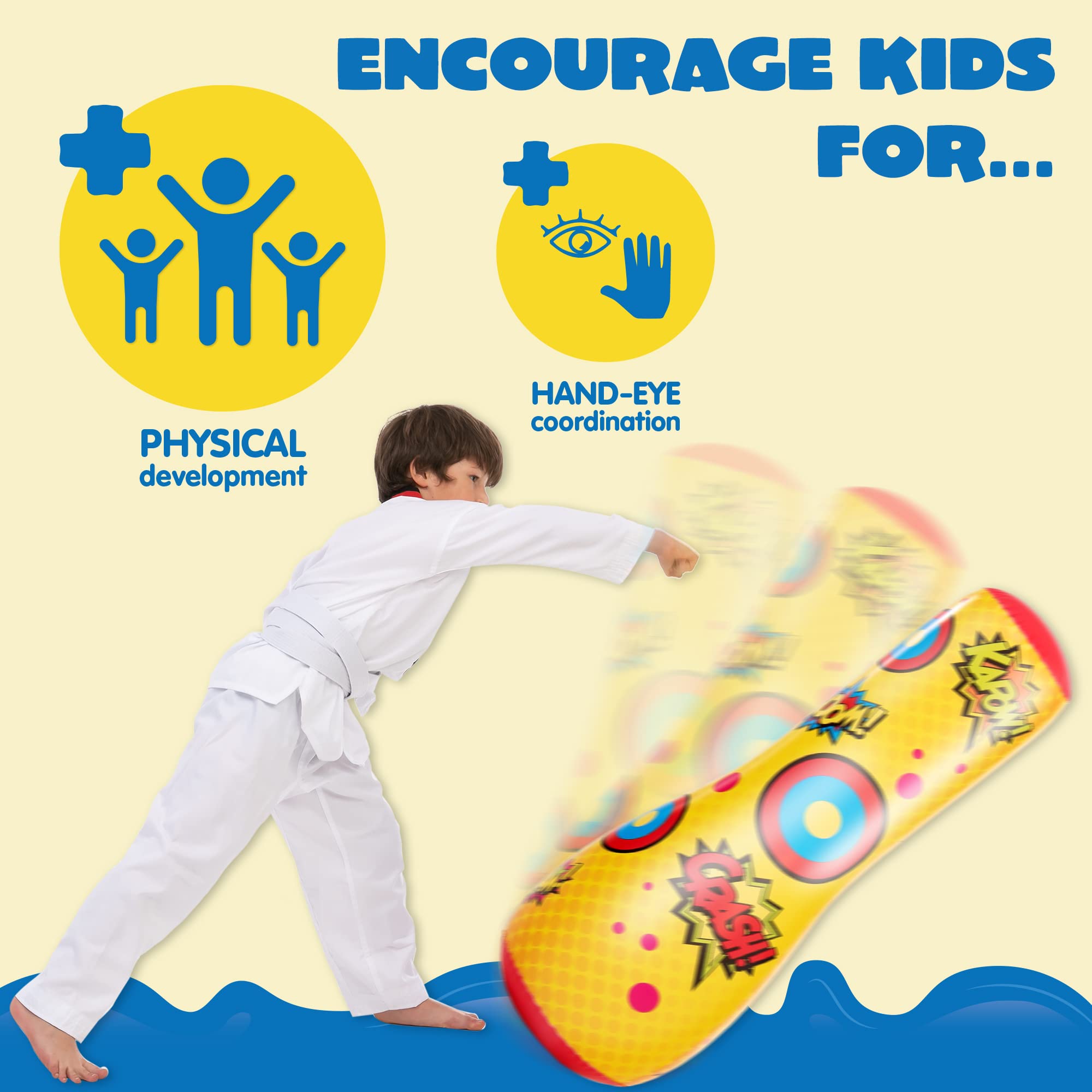 2 Pack Inflatable Punching Bag for Kids - 47