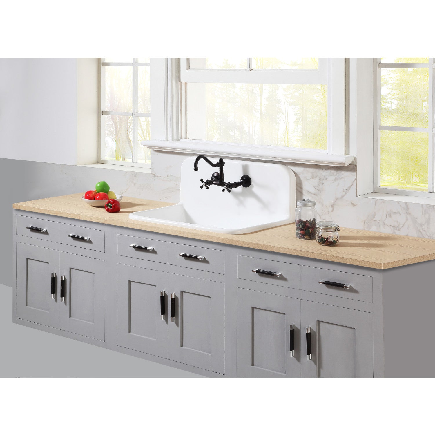 Arcticstone GKTA3020198 30 Inch White Solid Surface Kitchen Sink - Single Bowl Top Mount with Backsplash & Strainer, Matte Finish - Perfect for Modern Farmhouse & Contemporary Kitchen Remodels