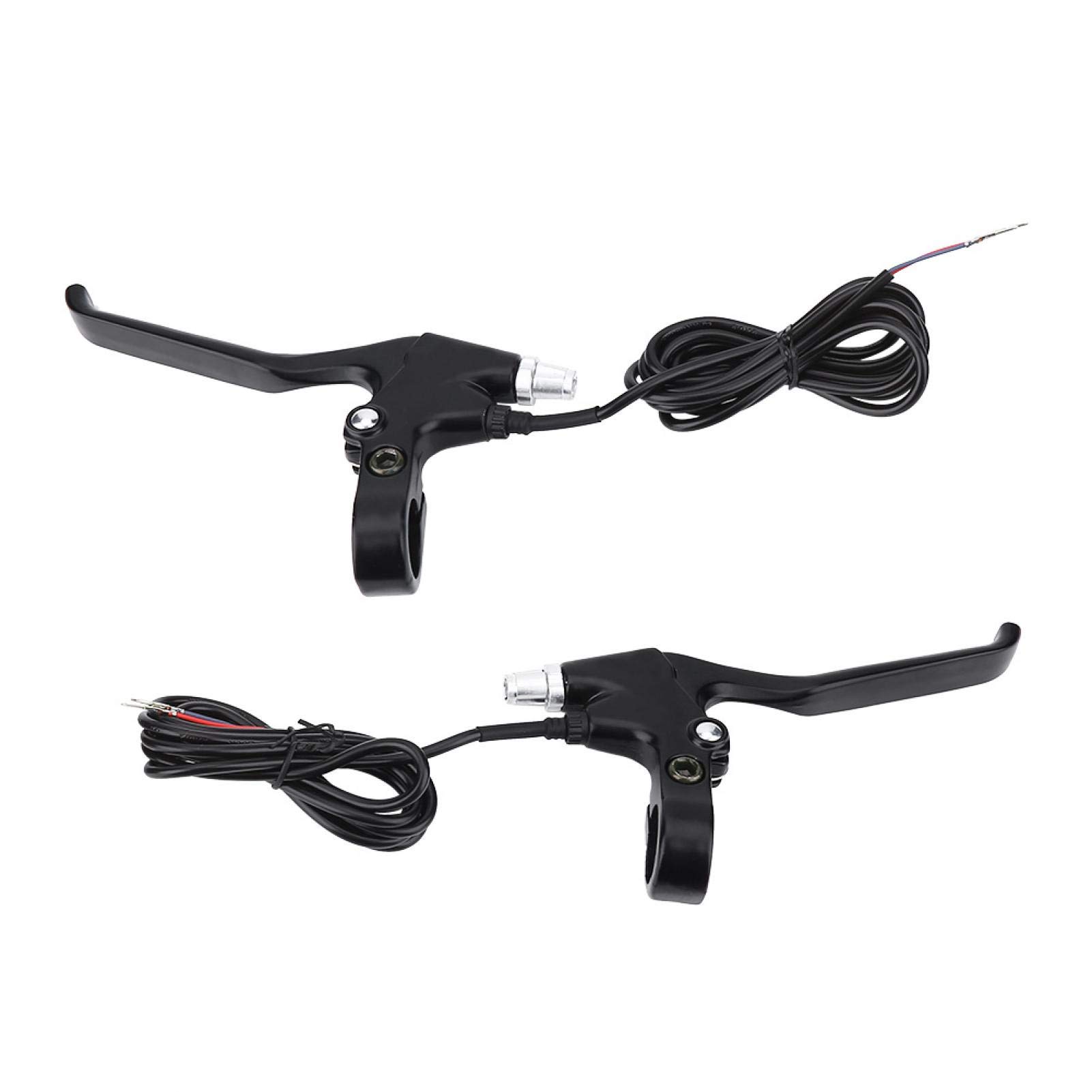 EVTSCAN E-Bike Brake Lever Set - 1 Pair Durable 2-Wire Left & Right Electric Bike Brake Levers - Replacement Parts for E-Bikes & Electric Bicycles - Perfect for Commuting, Mountain Biking & Urban Riding