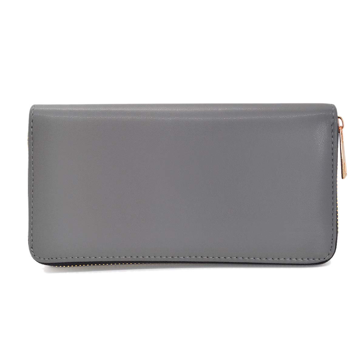 Premium Smooth Vegan Leather Zip Around Wallet for Women & Men - Slim RFID Blocking Bifold Wallet for Travel, Business & Everyday Use