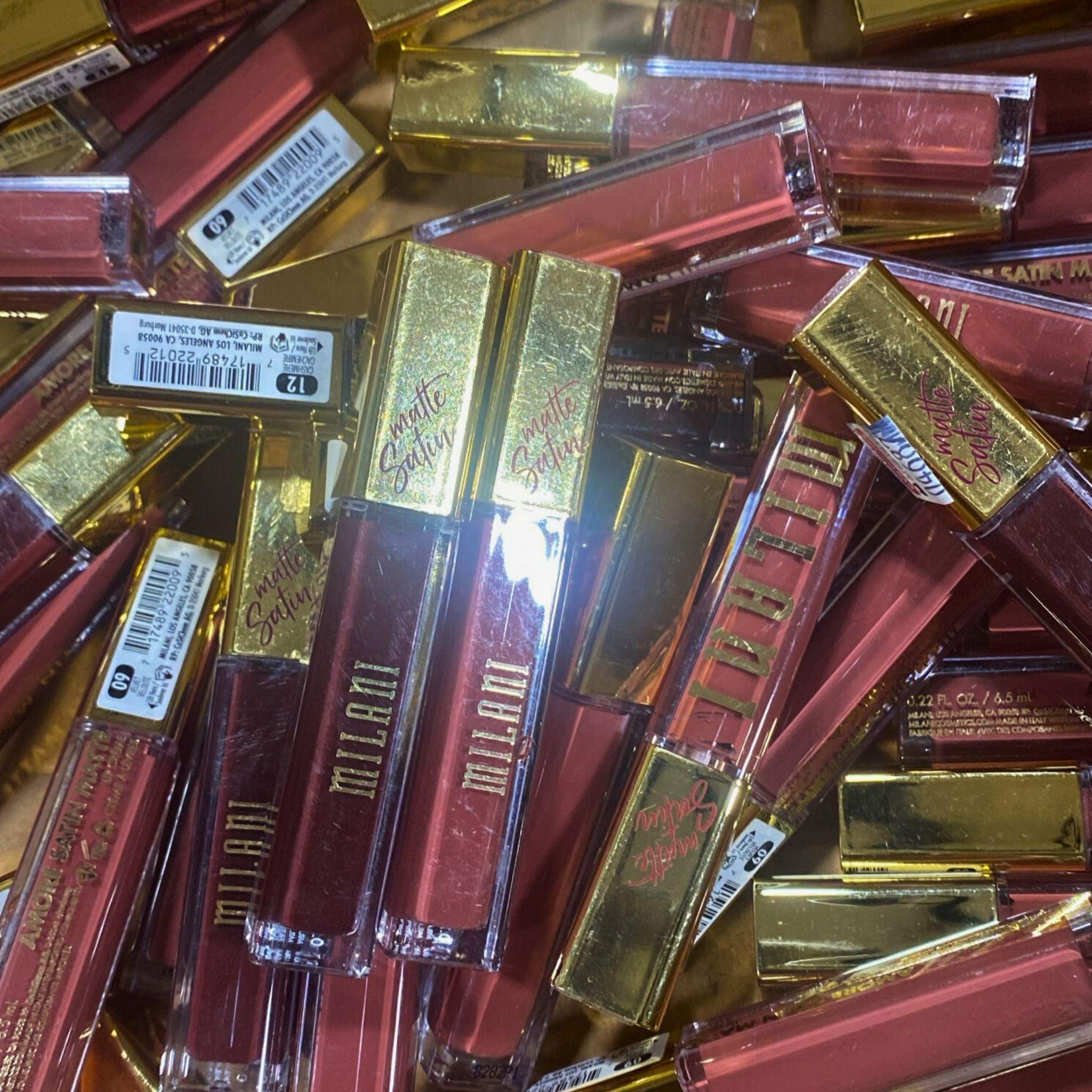 Milani Amore Satin Matte Lipstick Set - 60 Pcs (0.22OZ Each) - Cashmere & Velvet Finish - Long Lasting & Moisturizing - Perfect for Daily Wear, Parties & Special Occasions