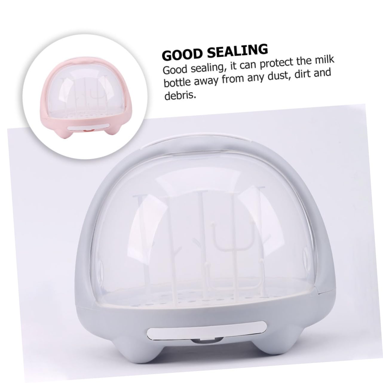 Toyvian 13L Baby Bottle Drying Rack Cover - BPA-Free Bottle Organizer & Storage Box for Boys and Girls | Perfect for Nursery, Kitchen Countertop & Travel Baby Essentials Organization