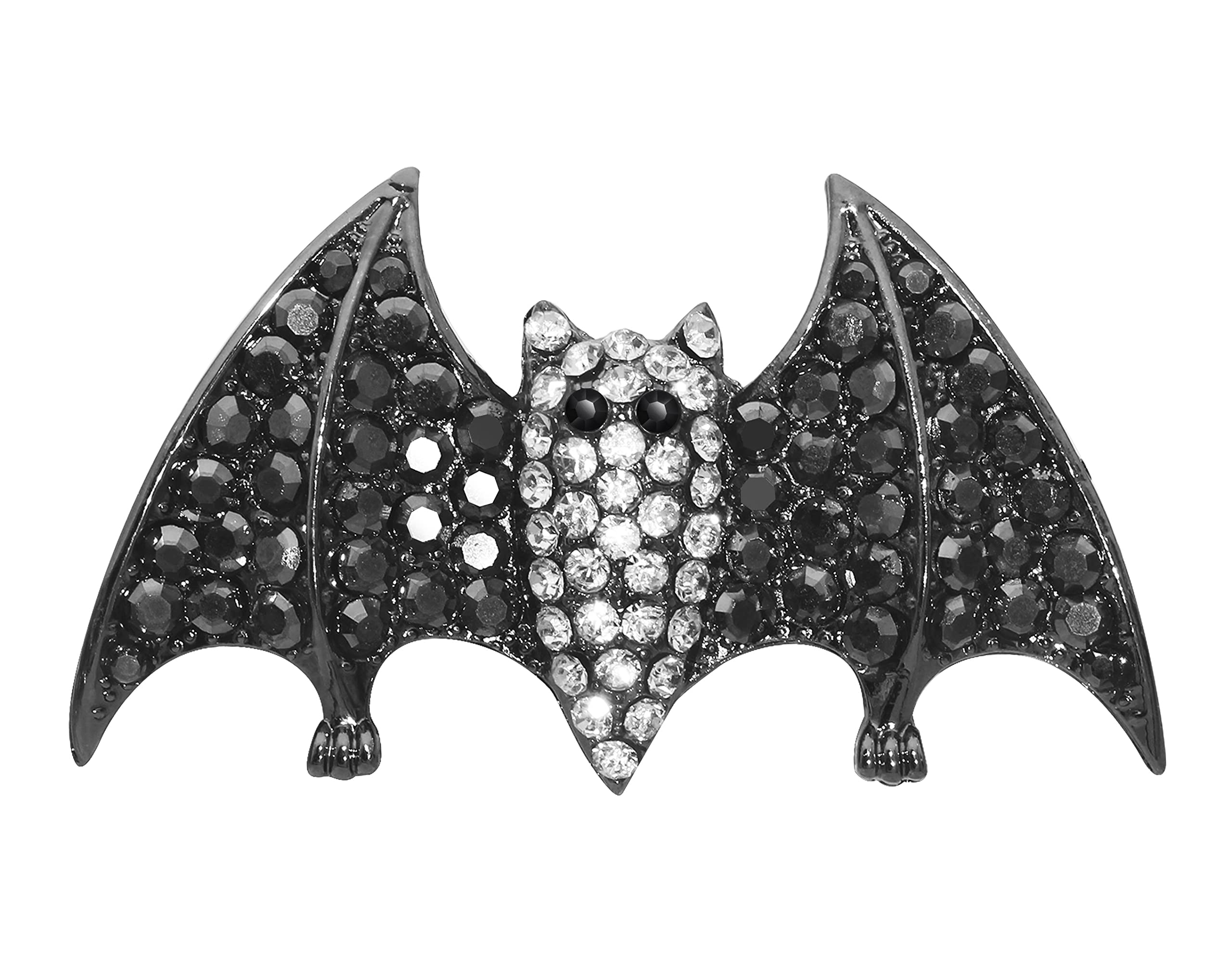 Halloween Spider Hair Clip for Women - Austrian Crystal Bat Hair Accessory for Costume Parties & Cosplay