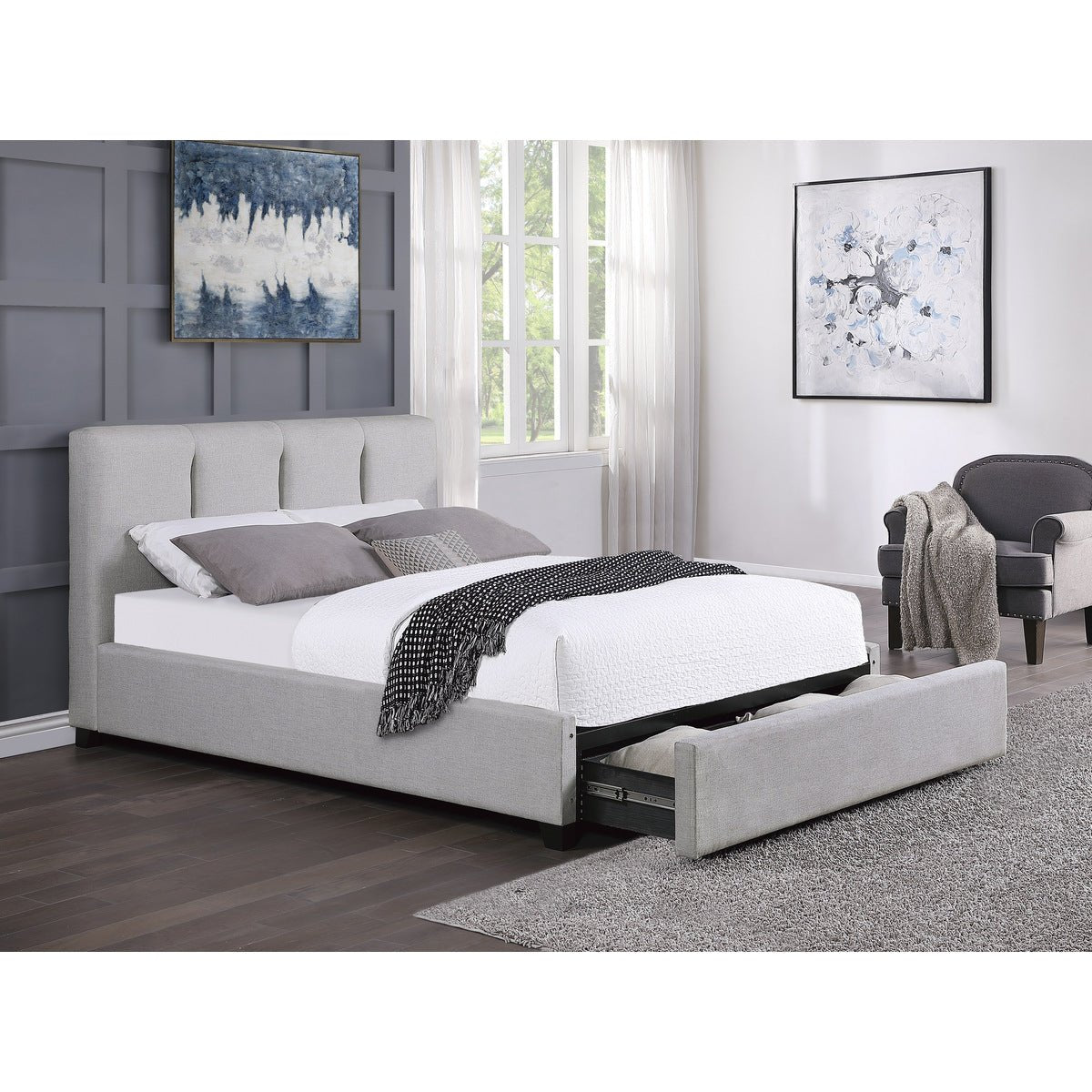 Aitana Collection King Size Storage Bed with Underbed Drawers - Perfect for Small Bedrooms & Guest Rooms