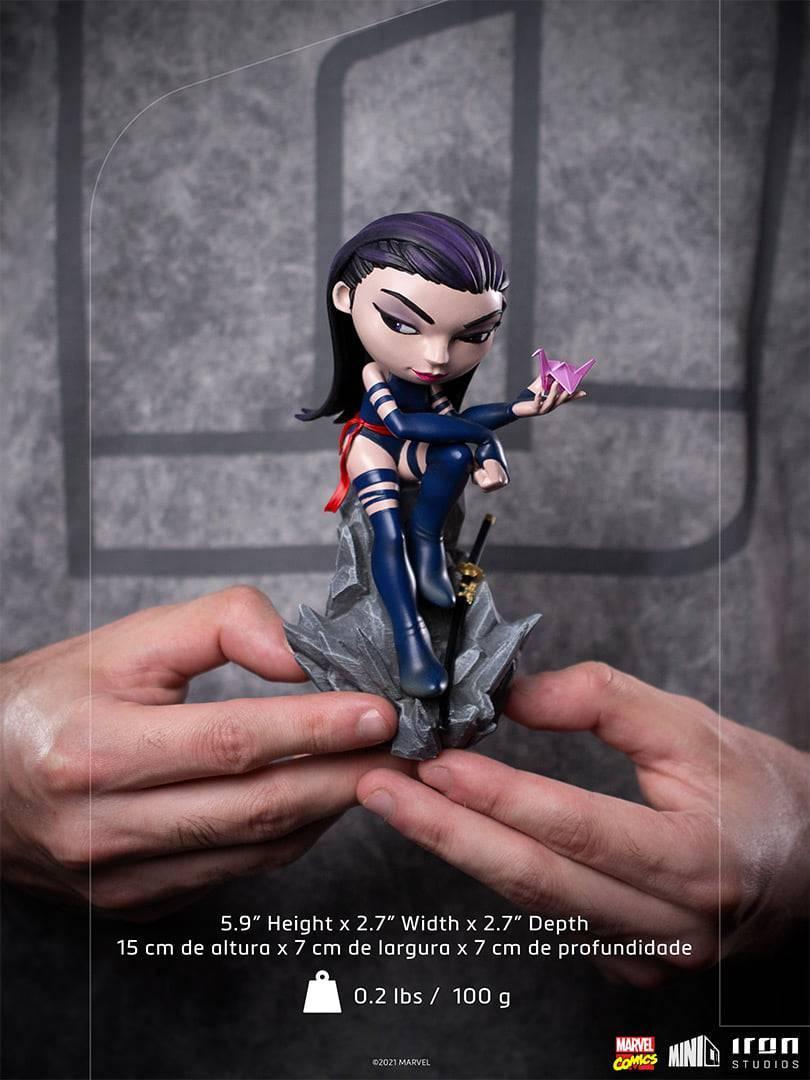 Iron Studios X-Men Psylocke MiniCo Figure - Premium Collectible for Marvel Fans, Display for Home & Office Decor