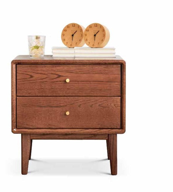 Solid Wood Nightstand - Beech or Oak Bedside Table for Bedroom, Modern & Rustic Home Decor, Durable and Stylish Storage Solution