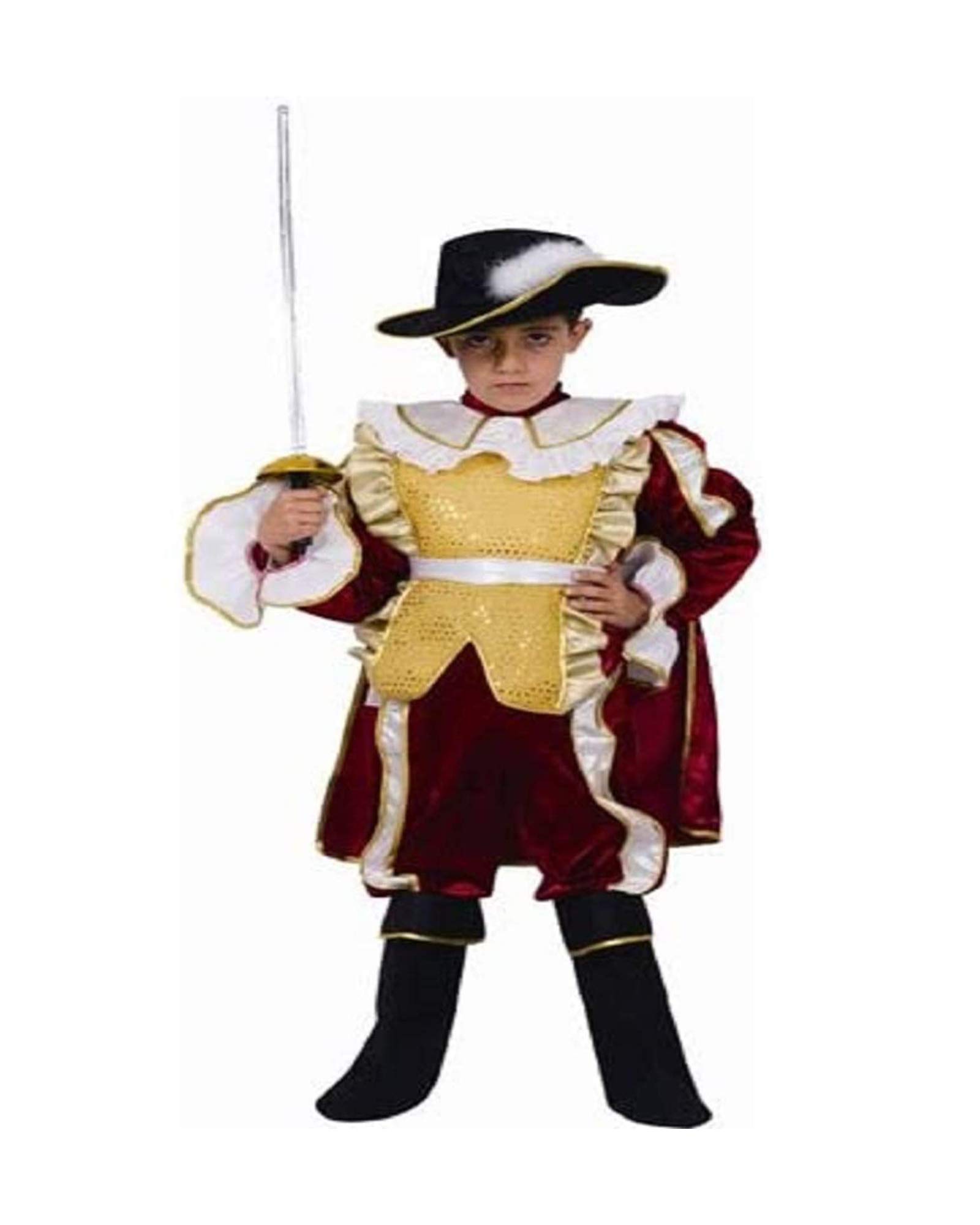 Red Noble Knight Costume for Kids - Medieval Dress Up Set by Dress Up America | Perfect for Halloween, Cosplay & Fantasy Themed Parties
