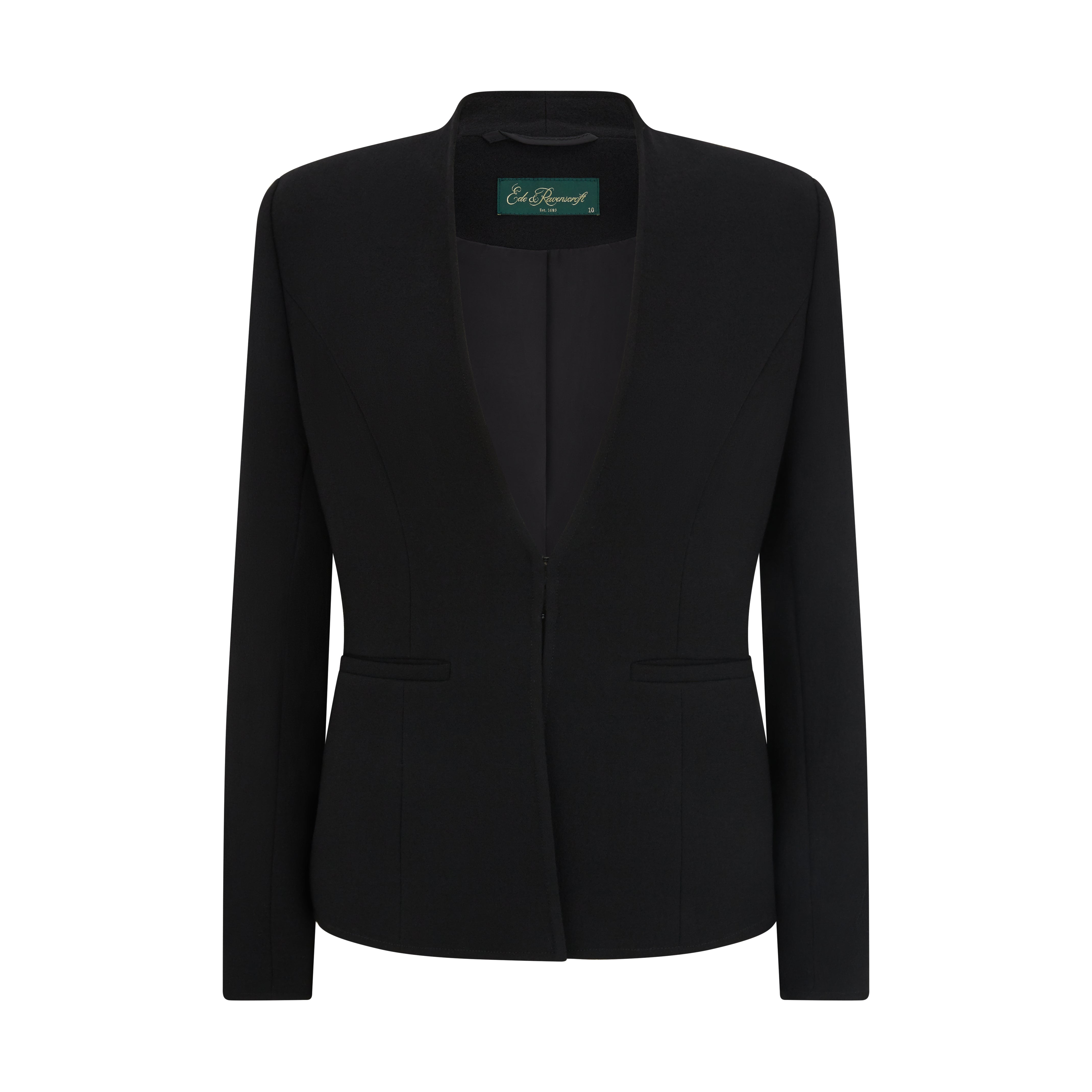 Lily Tailored Wool Crepe Clasp Jacket for Women - Elegant Blazer with Button Closure - Perfect for Office, Business Meetings & Formal Occasions