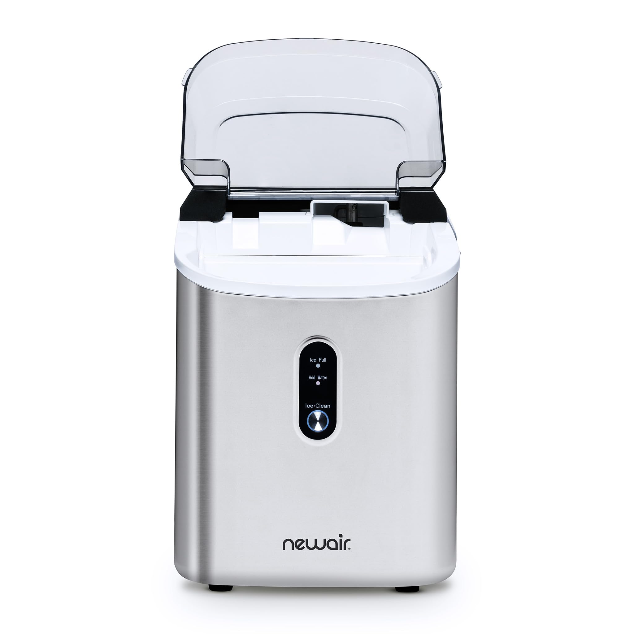 NewAir Nugget Countertop Ice Maker Machine - 26 lbs. Sonic Ice Maker with Self-Cleaning Function & Refillable Water Tank | Stainless Steel Portable Ice Machine for Home, Office, Kitchen, Coffee Bar, Parties & Outdoor Use