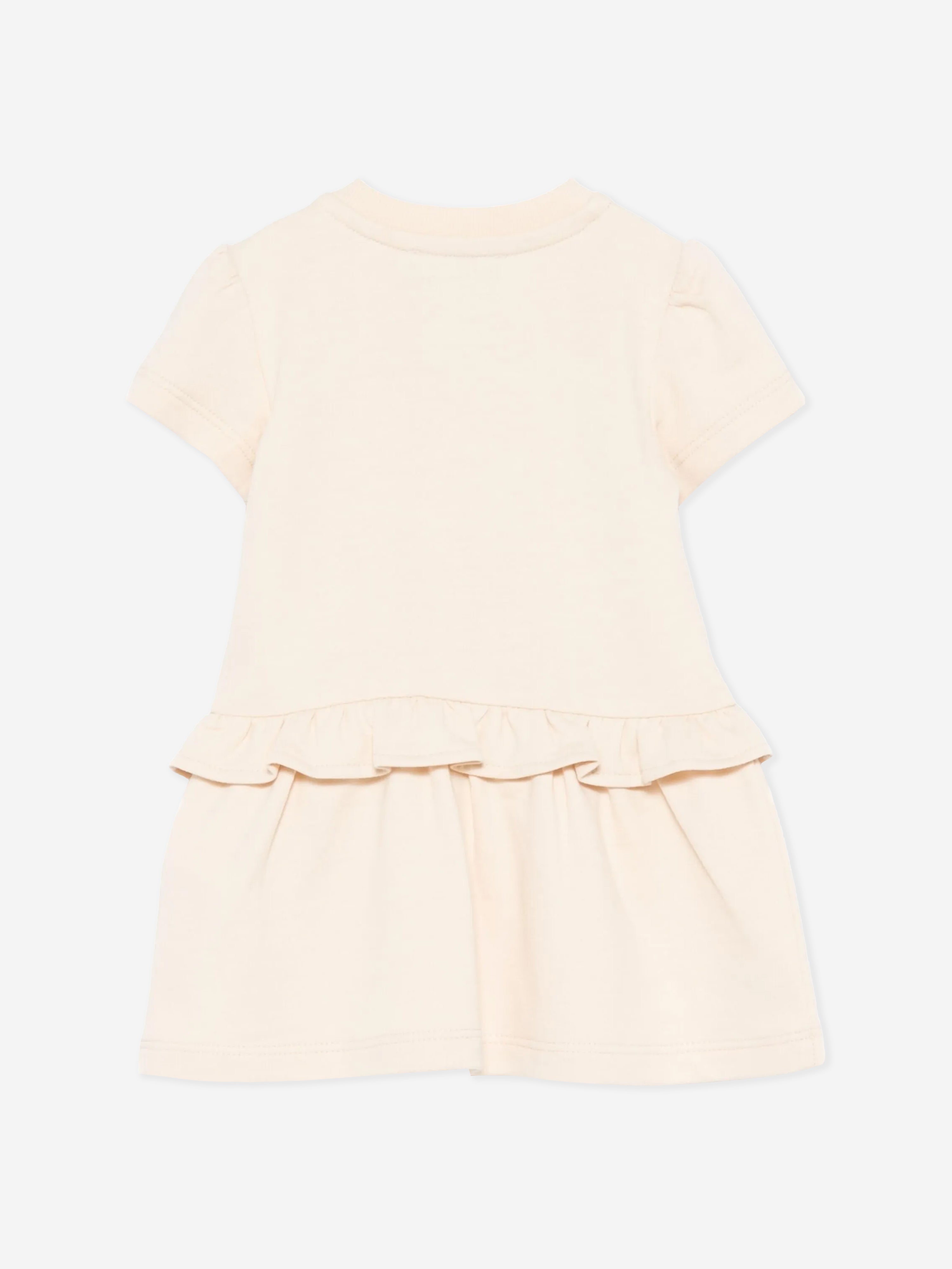 Adorable Beige Teddy Bear Dress for Baby Girls - Perfect for Birthday Parties, Photo Shoots & Special Occasions