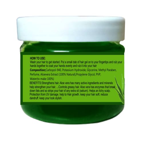 Aryan Shakti Aloe Vera Hair Gel for Women - Natural Styling & Frizz Control for Smooth, Shiny Hair - Perfect for Daily Use, Parties & Special Occasions