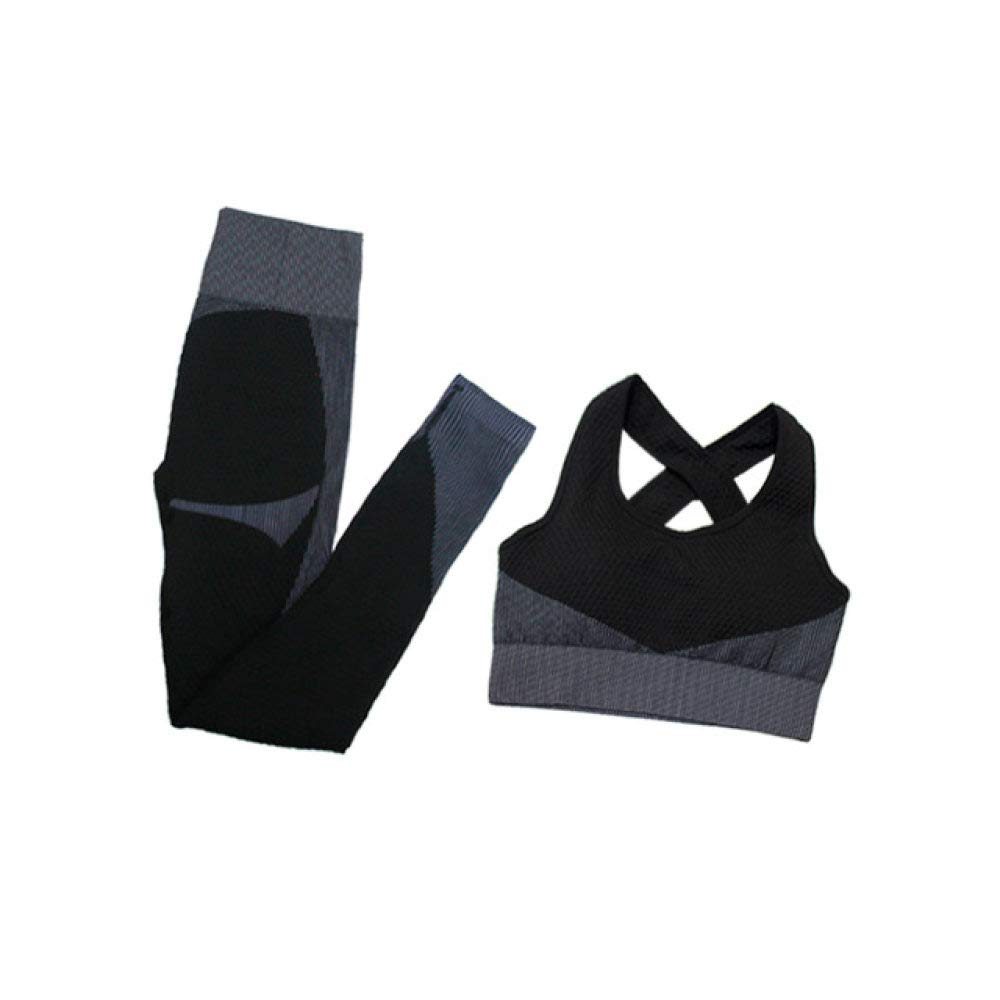 AAJIA Women's 3-Piece Workout Sets - Long Sleeve Shirt, Sports Bra & Seamless Leggings - Yoga, Running, Gym Fitness Outfits (2 Bra Colors: Black & White) - Perfect for Home Workouts, Pilates & Activewear Fashion