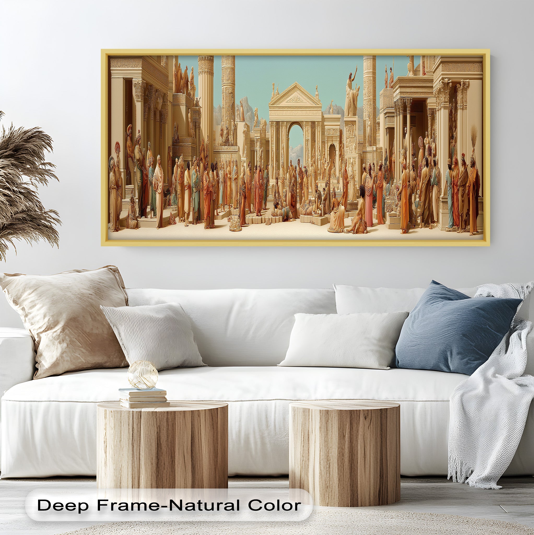 Ancient Agora Gathering - Roman Forum Oil Painting Wall Art | Historical Landscape Artwork | Perfect for Home Decor, Office & Gallery Display