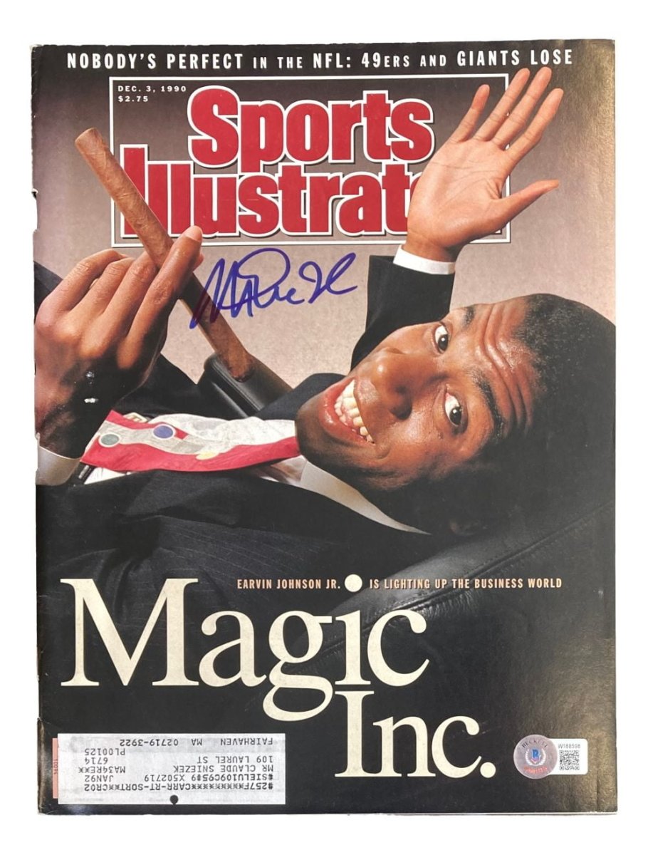 Magic Johnson Los Angeles Lakers Autographed 1990 Sports Illustrated Magazine - Collectible NBA Memorabilia for Fans & Sports Enthusiasts - Perfect for Man Cave, Sports Bar Decor, and Gift for Basketball Lovers