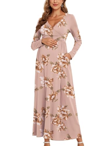 2. Long Sleeve, Floral Pink