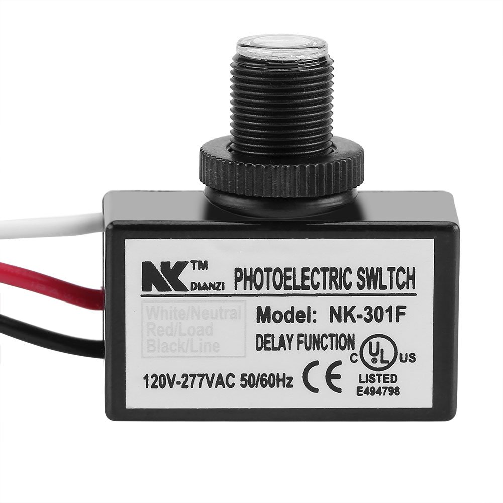 Haofy Dusk to Dawn Light Sensor 120V-277VAC Photocell Switch - Automatic On/Off Outdoor Lighting Control for Porch, Garage & Garden Lights | Weatherproof & Energy Saving