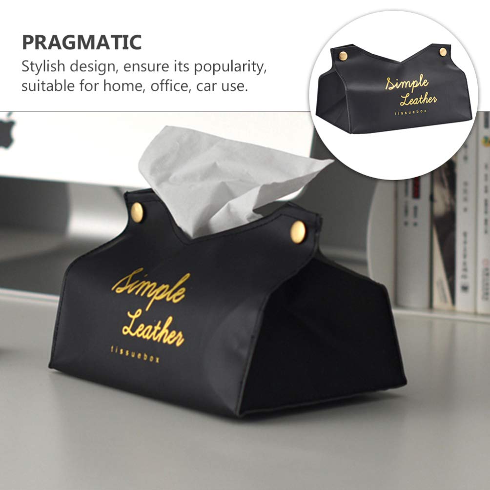 1pc PU Leather Napkin Holder Box - Stylish Paper Towel & Napkin Storage Container for Kitchen, Dining Table, Office, and Restaurant Use