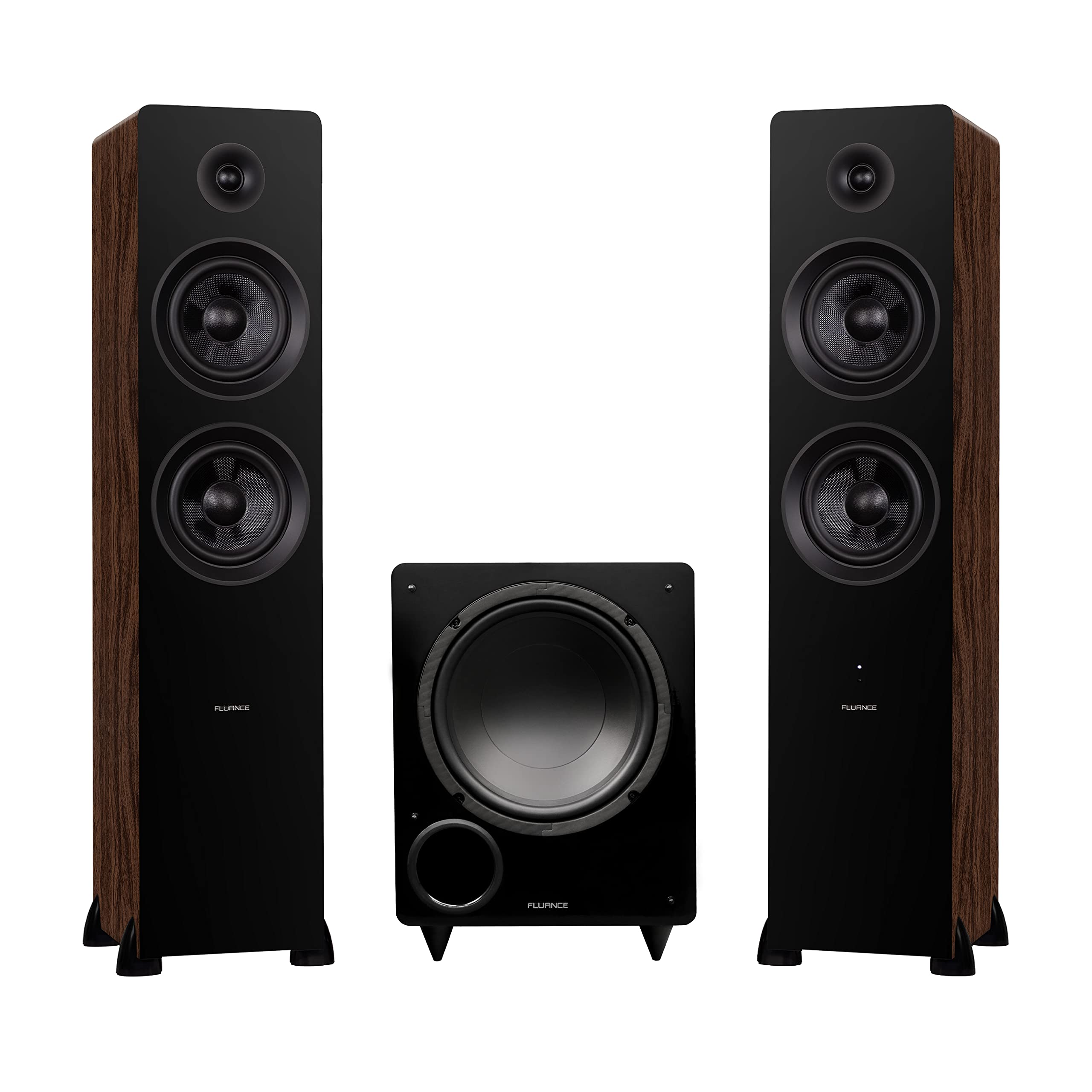 Fluance Ai81 Powered Floorstanding Tower Speakers & DB10 10