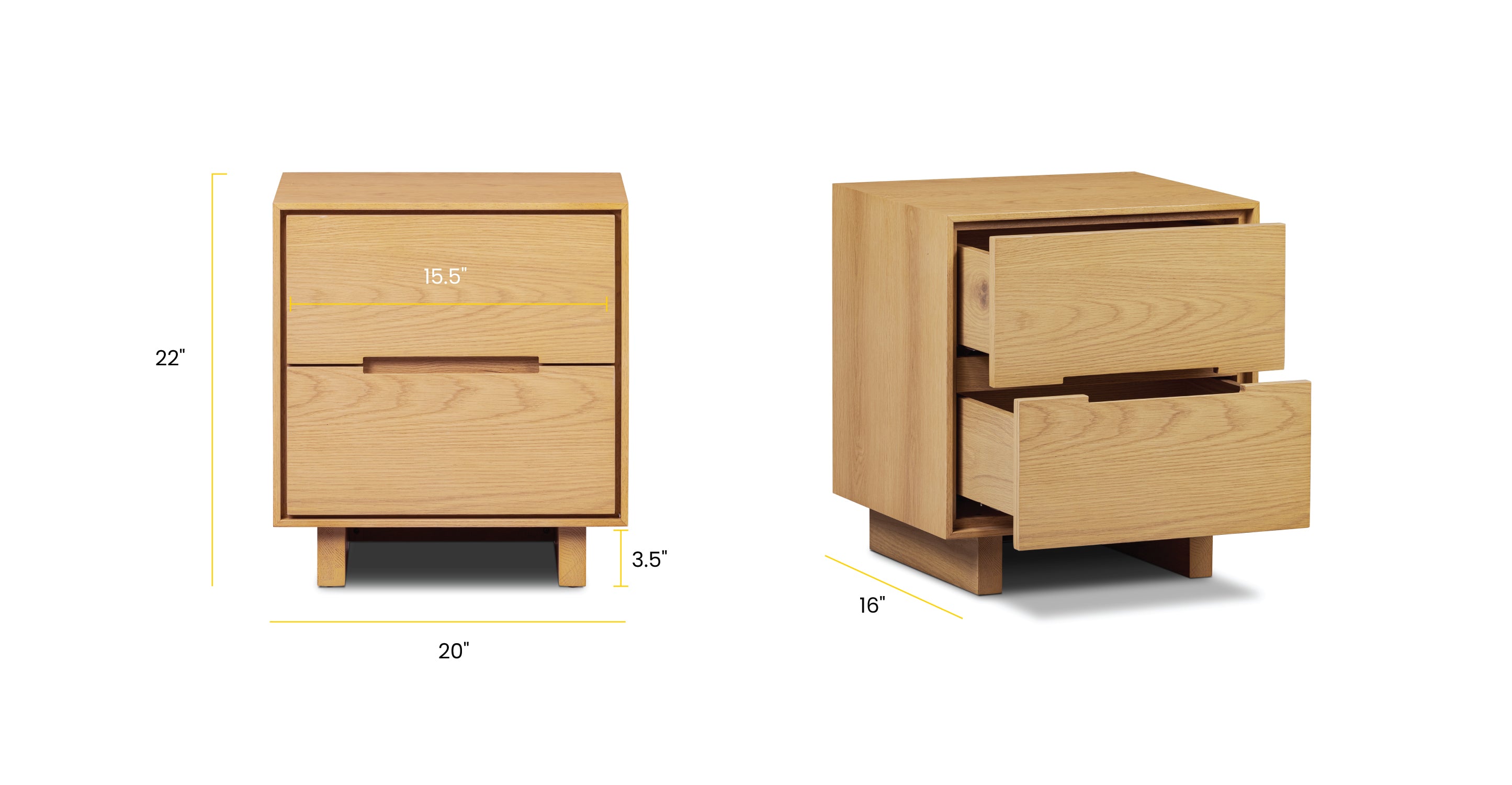 Modern Wooden Nightstand with Drawer - Stylish Bedside Table for Bedroom, Living Room, or Guest Room - Perfect for Storage and Decor