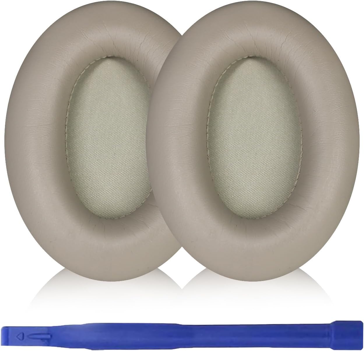 Replacement Ear Pads for Sony WH-1000XM3 Headphones - Premium Protein PU Leather & Memory Foam Cushions (Silver) | Noise Cancelling Comfort for Travel, Work & Music Listening