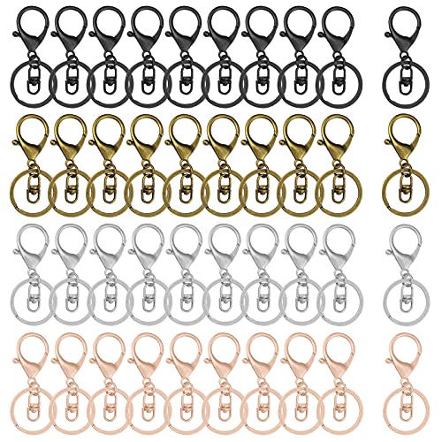 40Pcs-gun black,white k,ancient cyan,rose gold