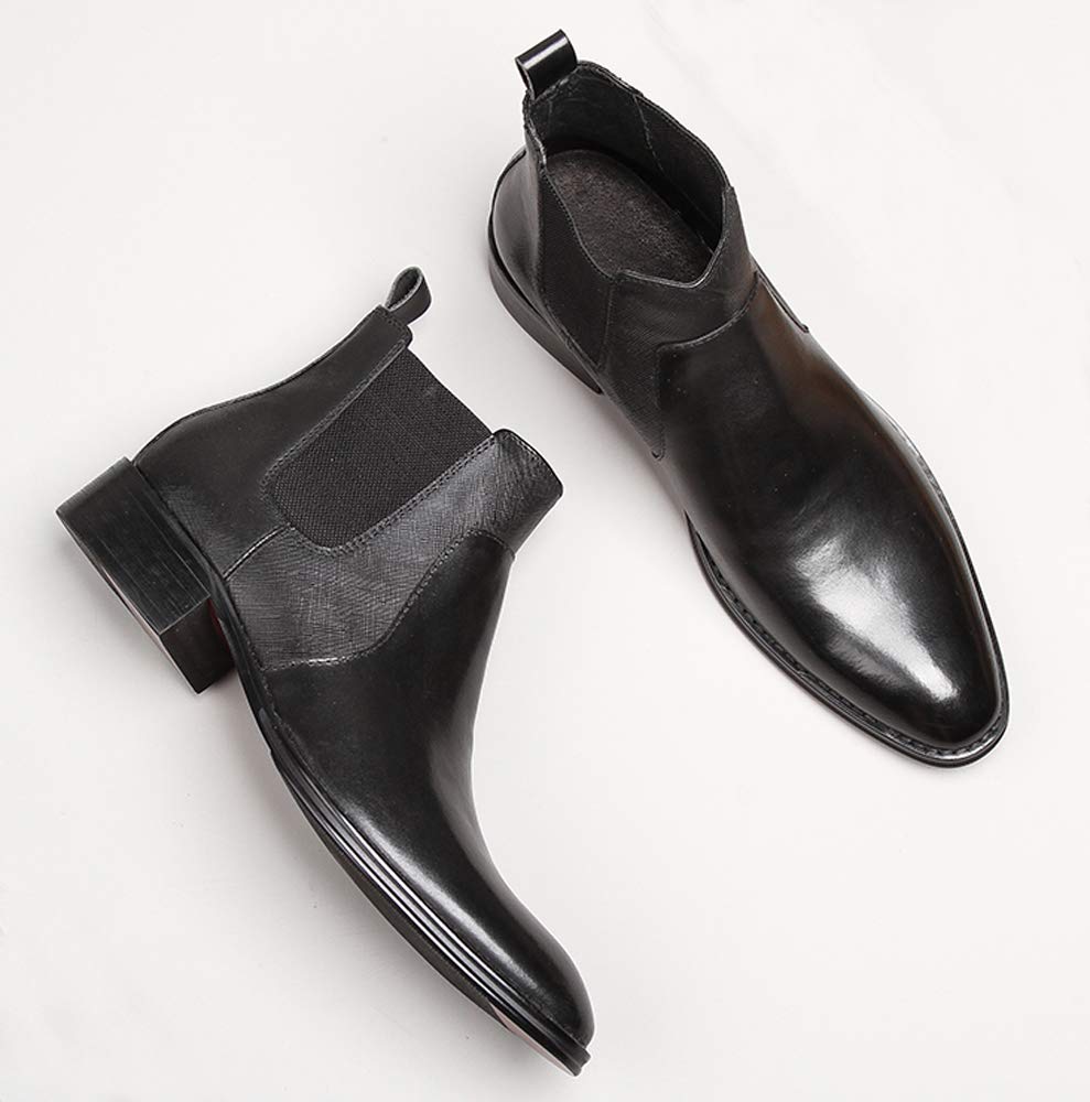 Men's Genuine Leather Chelsea Boots - Comfortable Ankle Boots for Casual & Dress Wear (Black/Brown) | Perfect for Office, Date Night & Everyday Outfits
