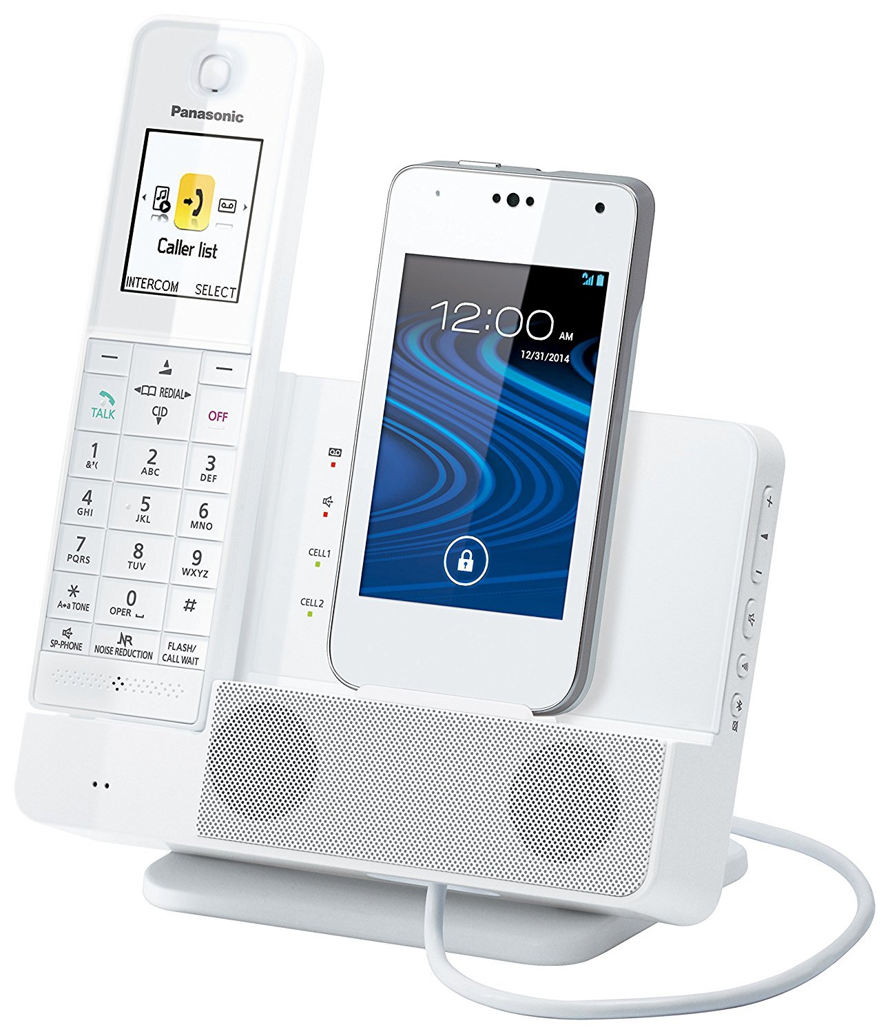 KX-PRD260W Digital Cordless Phone with Smartphone Link2Cell Technology & Answering System - Sync Contacts, Caller ID, Bluetooth Connectivity for Home & Office Use