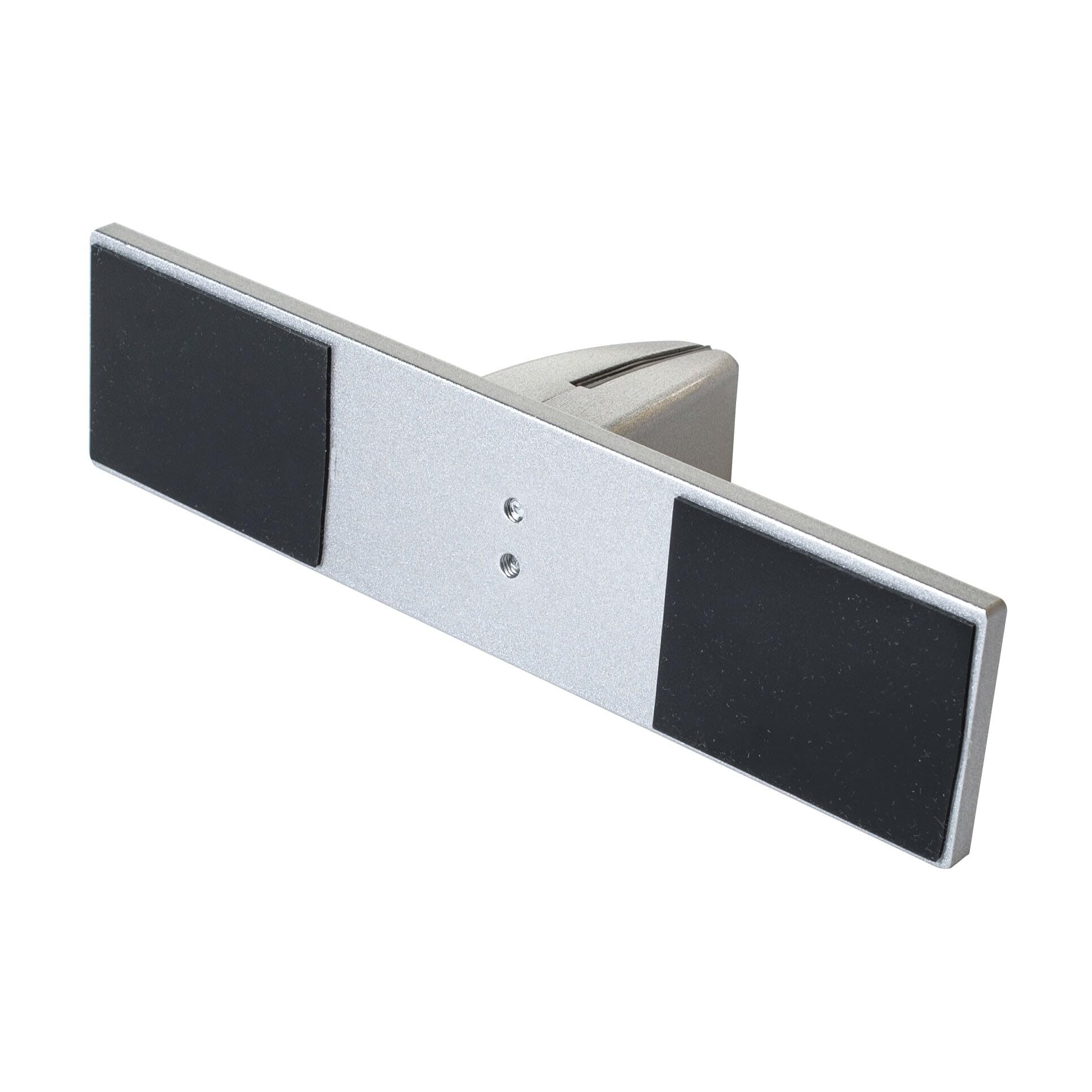 Adjustable Desk Partition Clamp Mount for Acrylic PPE Panels - Silver Aluminum Finish | Office, School, and Workplace Safety Divider Solution