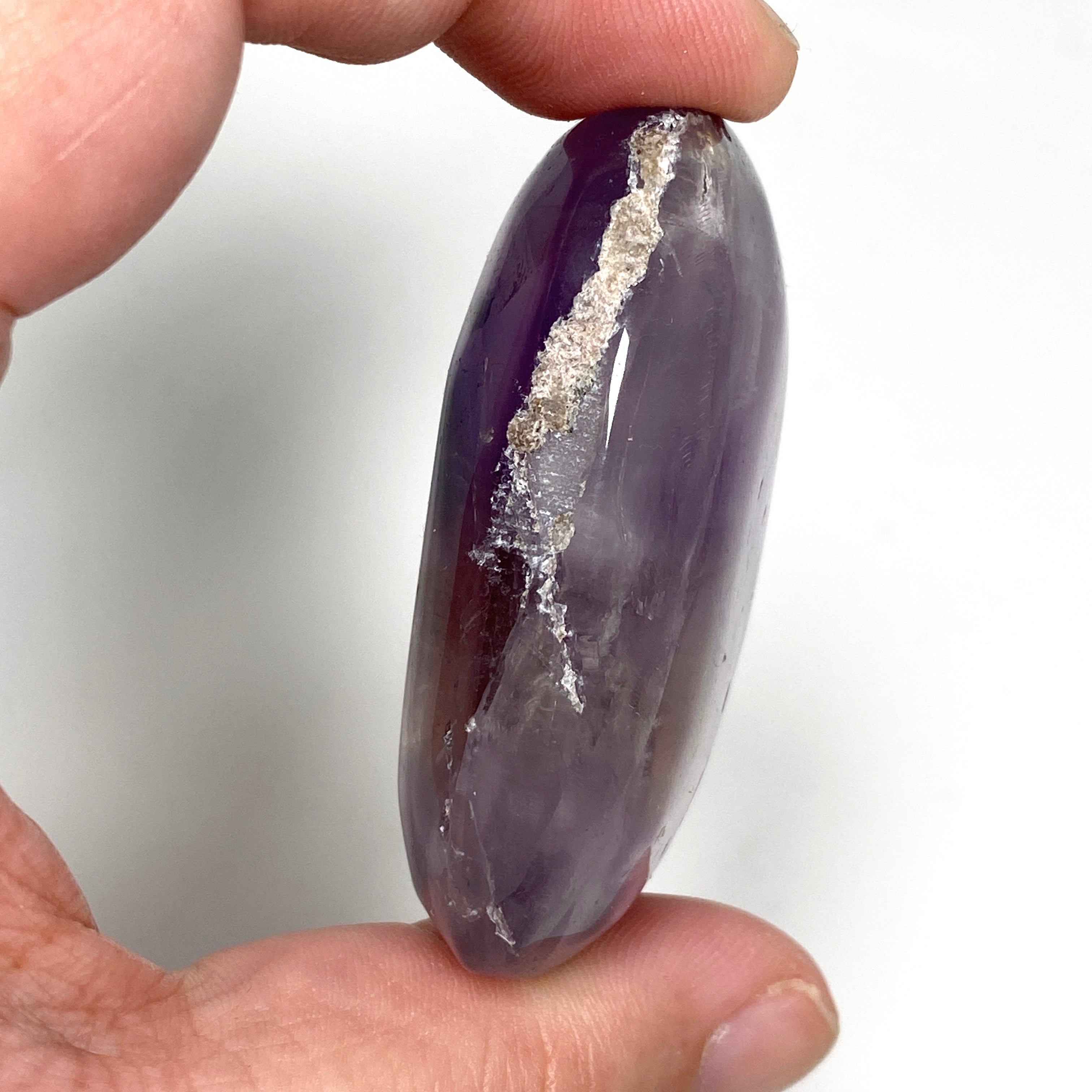 Natural Ametrine Palm Stone - Healing Crystal for Stress Relief & Meditation - Perfect for Reiki, Yoga & Spiritual Practices