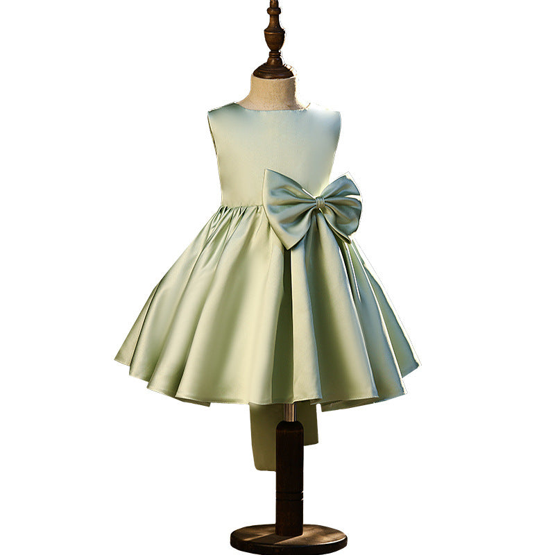 Elegant Puffy Bow Baby Girl Dress for Birthday Party | Cute Toddler Outfit for Special Occasions, Photo Shoots & Celebrations