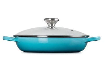 Le Creuset 2.25 Quart Braiser with Glass Lid - Enameled Cast Iron Dutch Oven for Cooking, Baking & Serving | Multiple Colors | Perfect for Stovetop, Oven & Tabletop Use