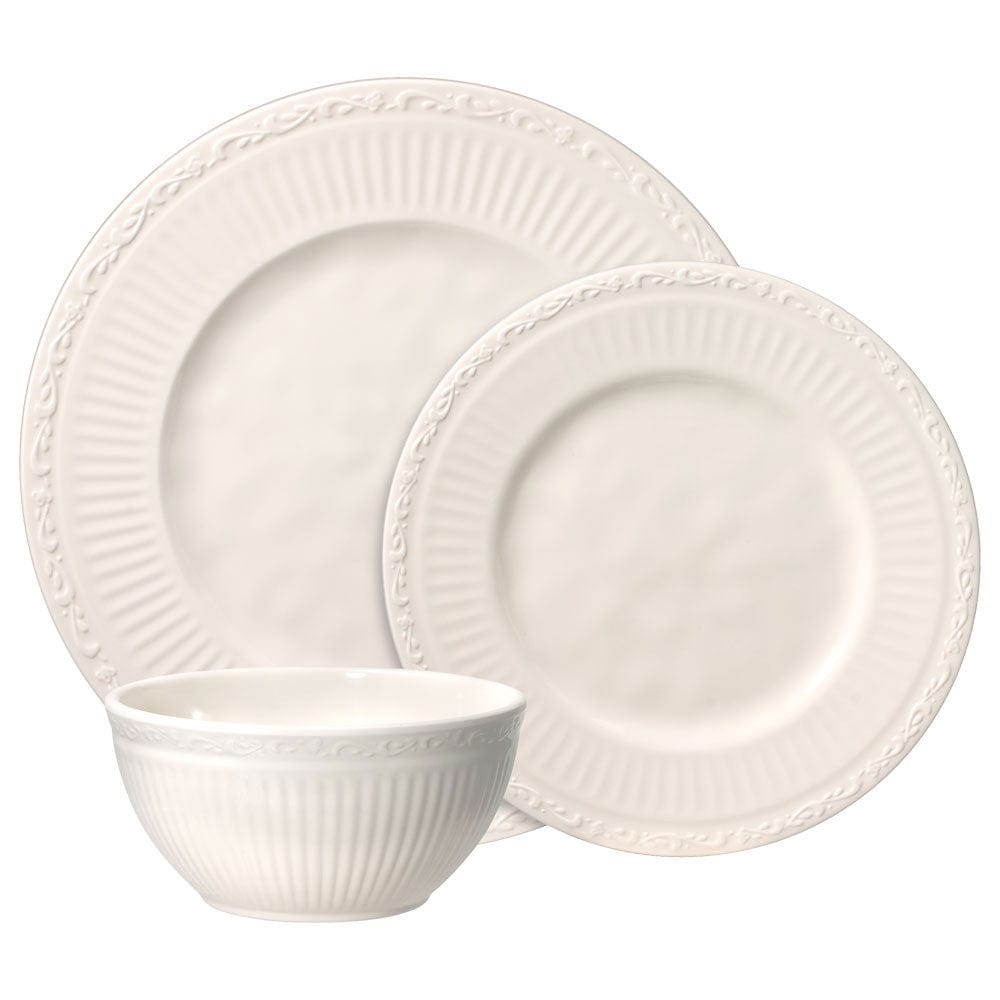 Italian Countryside® 12-Piece Melamine Outdoor Dinnerware Set - Durable & Lightweight, Service for 4 - Perfect for Patio, Picnic, Camping & Outdoor Dining