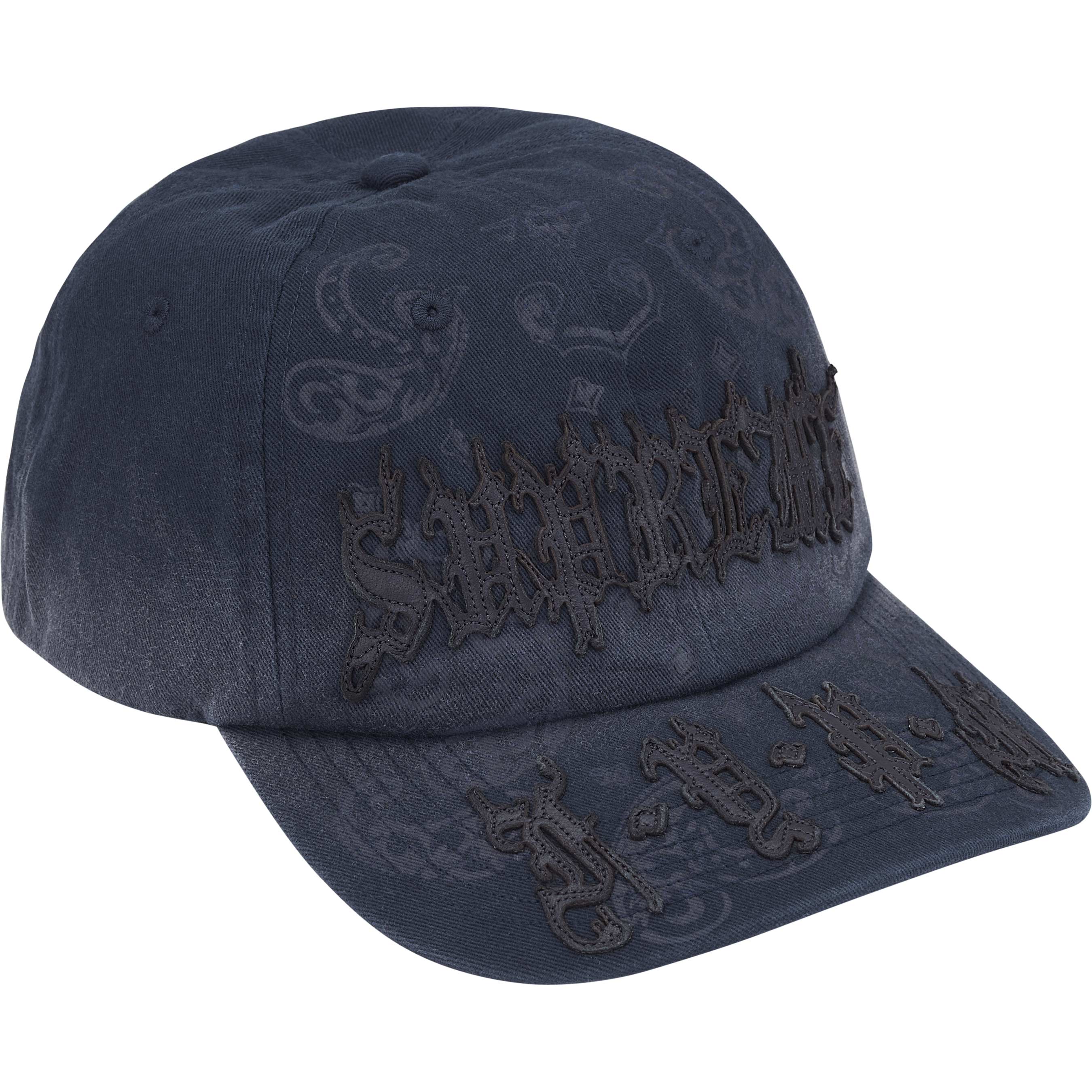 Supreme Leather Applique 6-Panel Navy Baseball Cap - Stylish Streetwear Accessory for Men & Women | Perfect for Urban Fashion, Hip-Hop Style & Everyday Wear