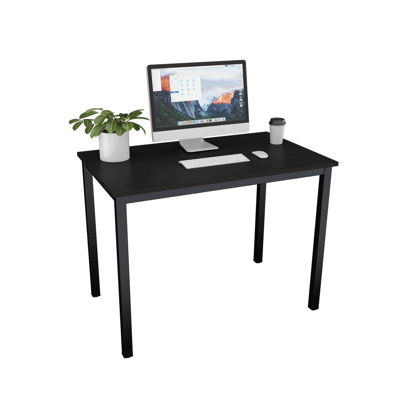 SogesHome 39 Inch White Computer Desk - Home Office Desk, Writing Table, Workstation for PC & Laptop - Perfect for Small Spaces, Study Rooms & Remote Work (Model: NSDUS-YL-AC3-100BK)