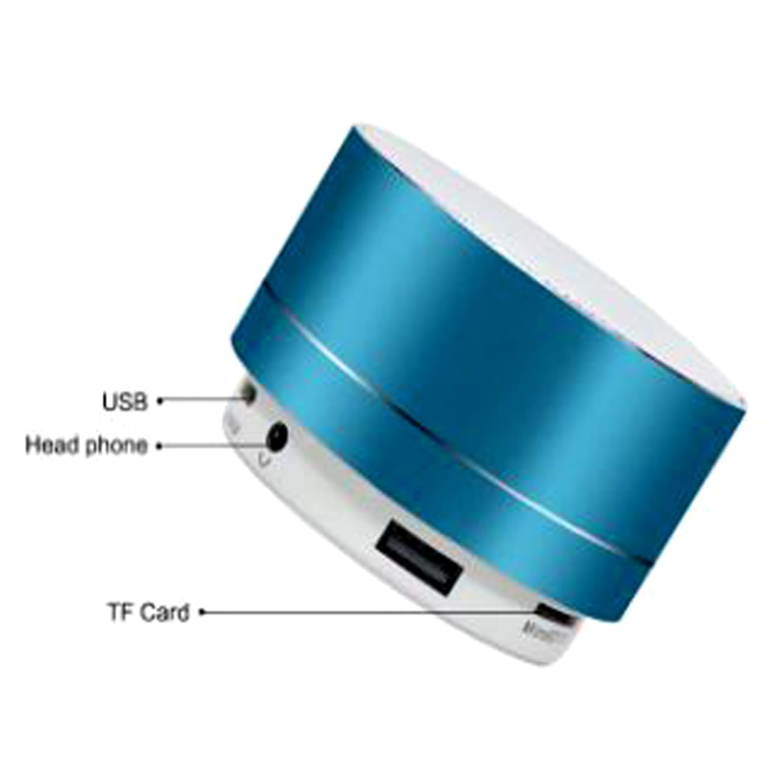 NTEK Mini Portable Bluetooth Speaker - Wireless Outdoor Speaker with Noise-Cancelling Microphone, Compact & Powerful Sound for Car, Bike, Hiking, Beach, Shower & Travel (Blue) - Perfect for Outdoor Adventures & Home Use