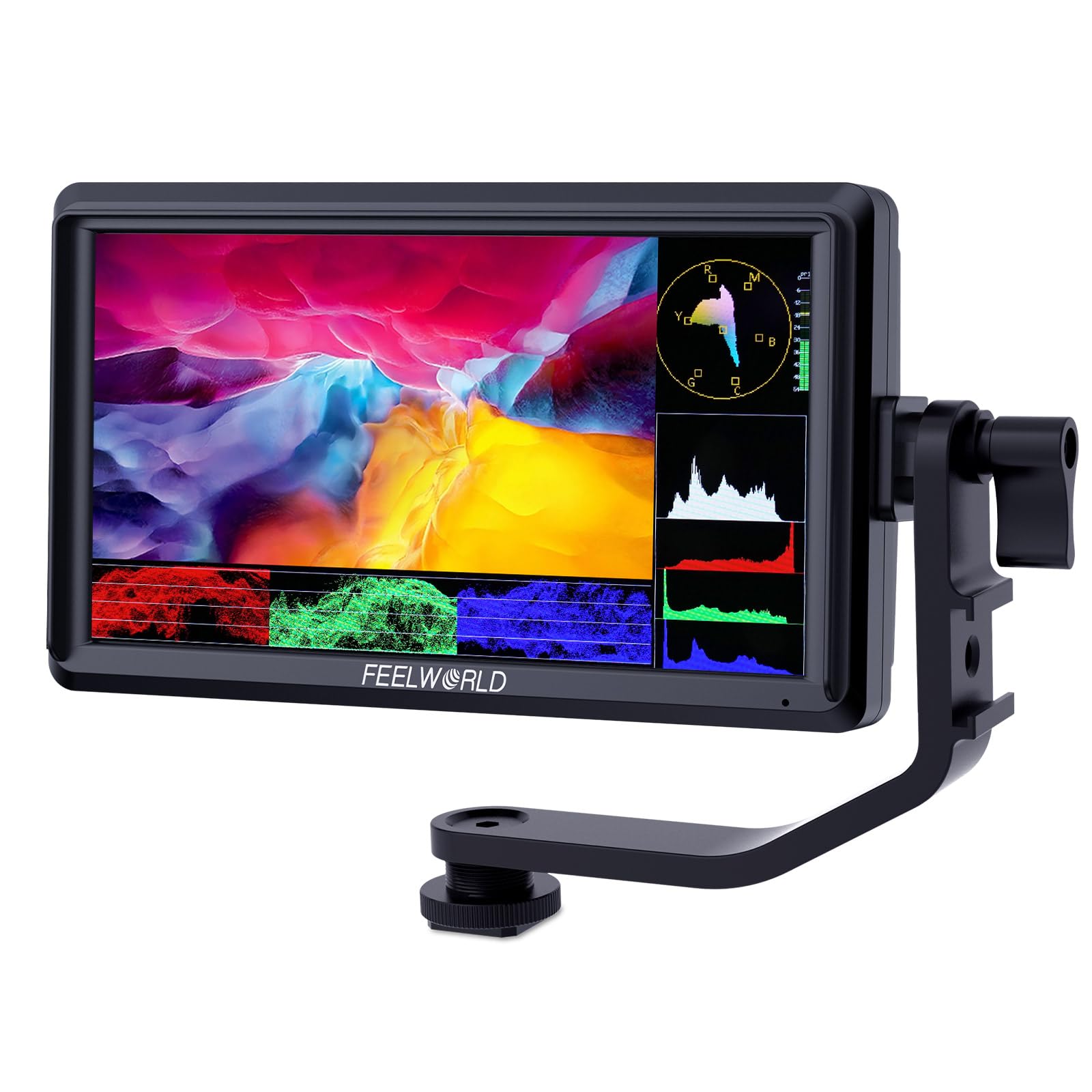 FEELWORLD S55 6 Inch Full HD 1920x1080 IPS DSLR Camera Field Monitor with 4K HDMI, LUT, Peaking Focus Assist - Professional Video Accessory for Filmmaking, Vlogging & Outdoor Shooting