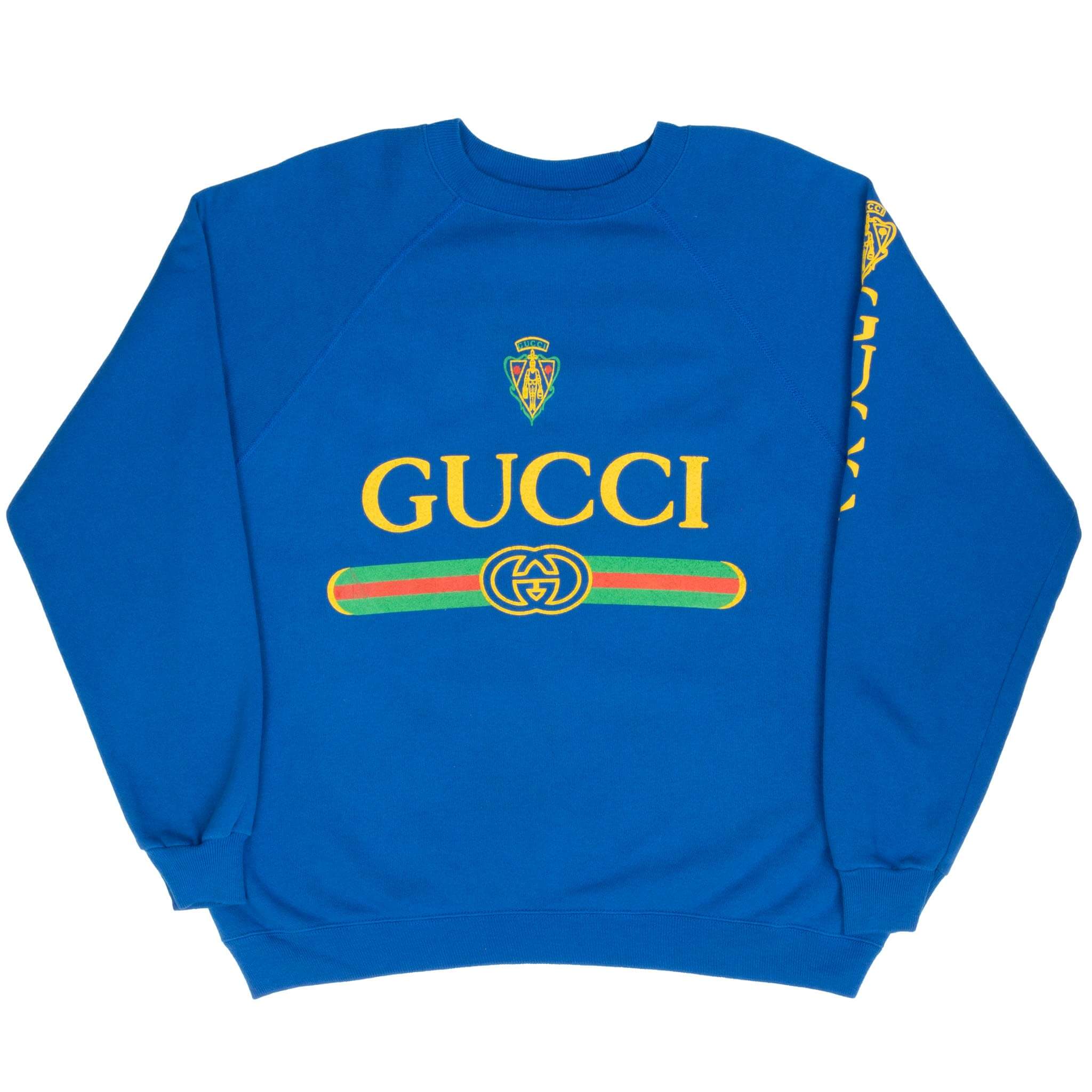 Vintage 1990s Bootleg Gucci Hanes Sweatshirt XL - Made in USA - Retro Streetwear & 90s Hip Hop Fashion for Men