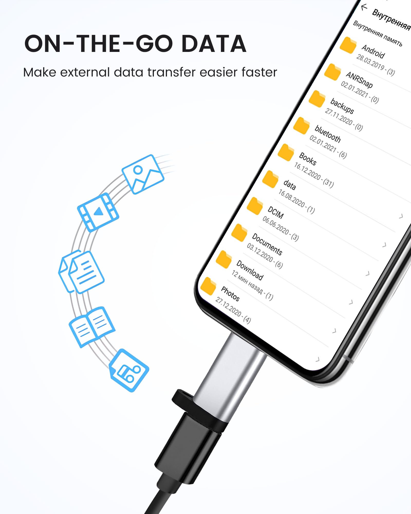 5-Pack USB to USB C Adapter Set - USB C Female to USB Male Converter, Micro USB to USB C Adapter, Mini USB to USB C Adapter - Compatible with MacBook, Samsung, PC, Laptops & Smartphones for Charging & Data Transfer