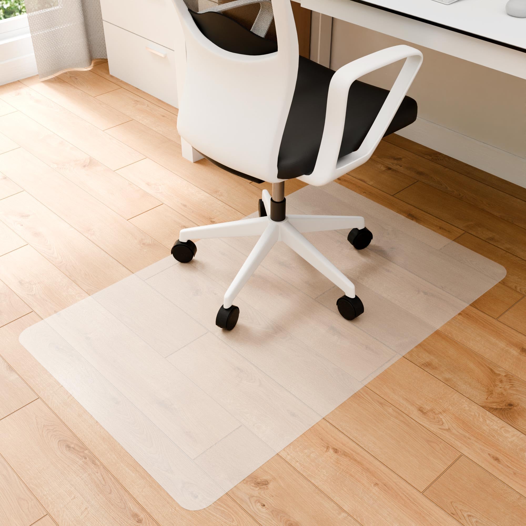 Premium Clear Office Chair Mat for Hardwood Floors - 48