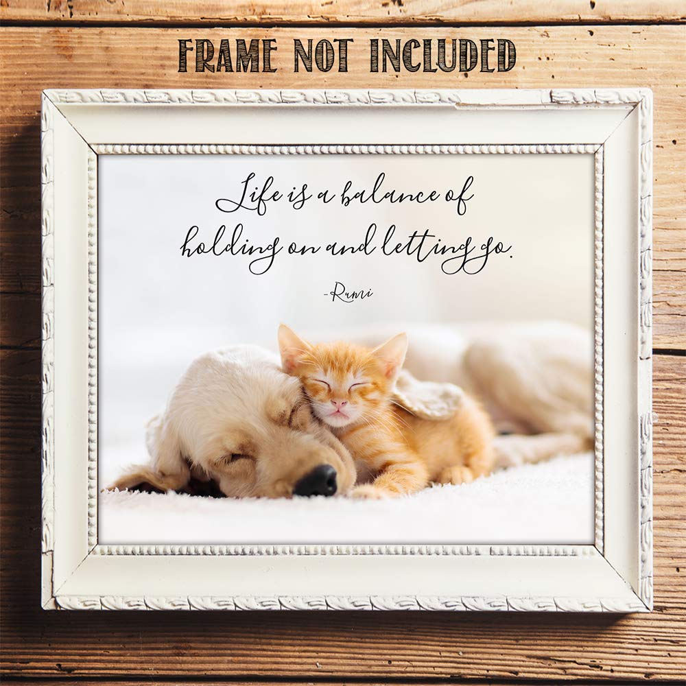 TJ Originals - Motivational Wall Art 11x14, Zen & Spiritual Decor with Rumi Quotes - Perfect Gift for Home & Office
