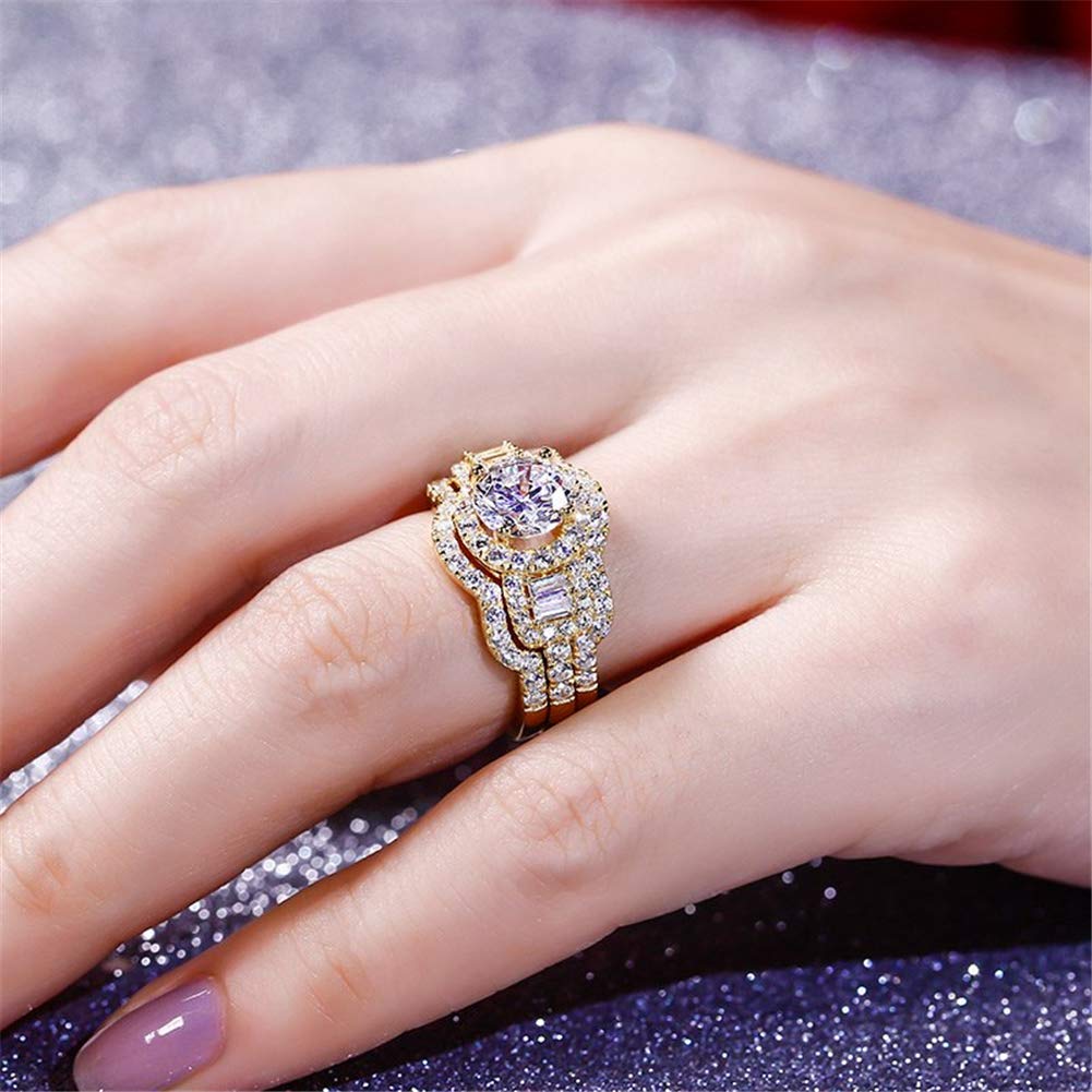 Jeulia 2 Carat Sterling Silver Halo Engagement Ring for Women - Round Cut Cubic Zirconia Bridal Set, Wedding & Anniversary Band - Perfect for Proposals, Weddings, Anniversaries & Special Occasions
