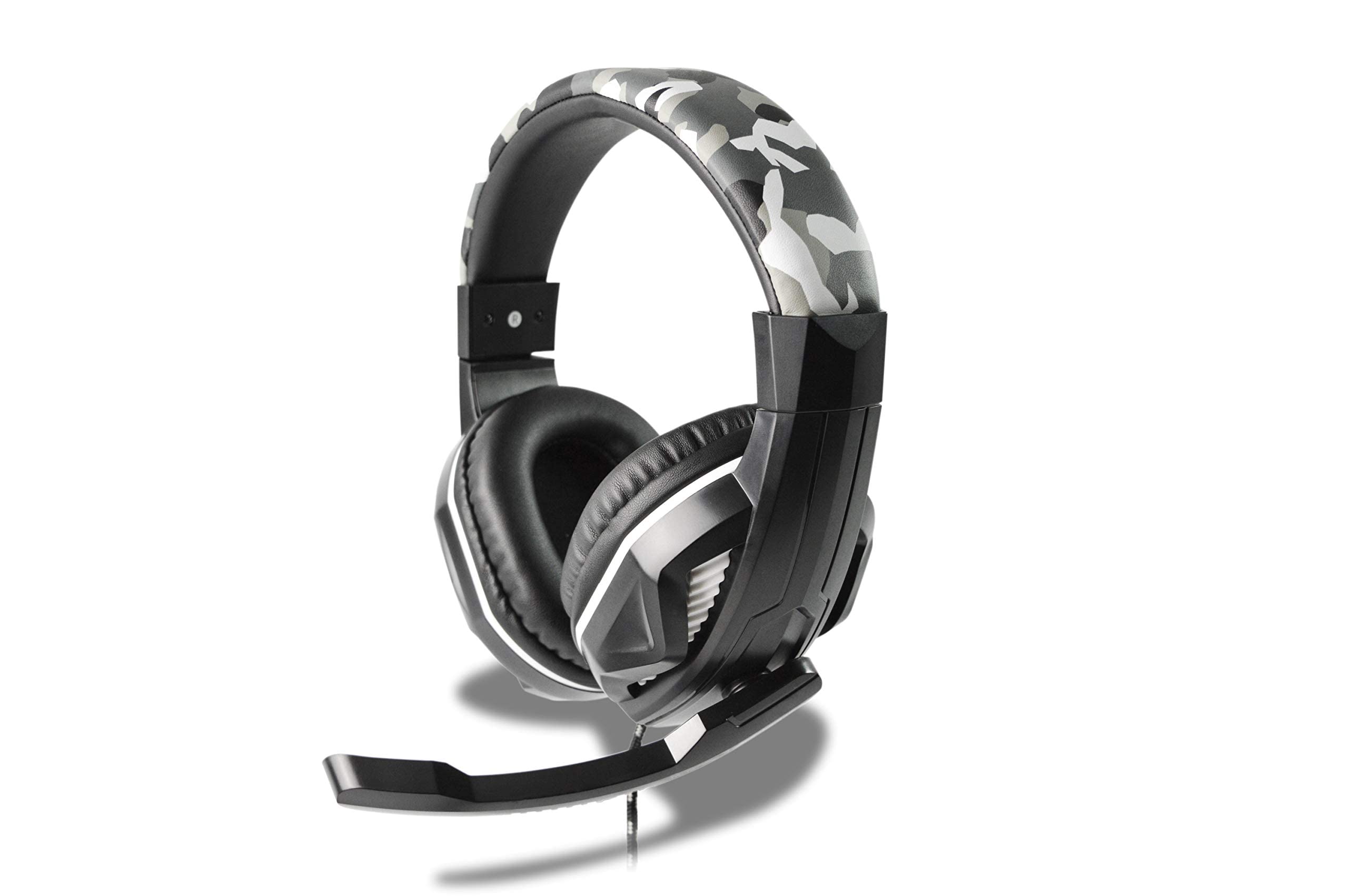Steelplay HP-42 Wired Gaming Headset with Stereo Sound, Swivel Microphone & In-line Controls - 3.5mm Jack for PS4, Switch, Xbox One, PC, Mac, Laptop - Camouflage Design - Perfect for Competitive Gaming & Online Chat