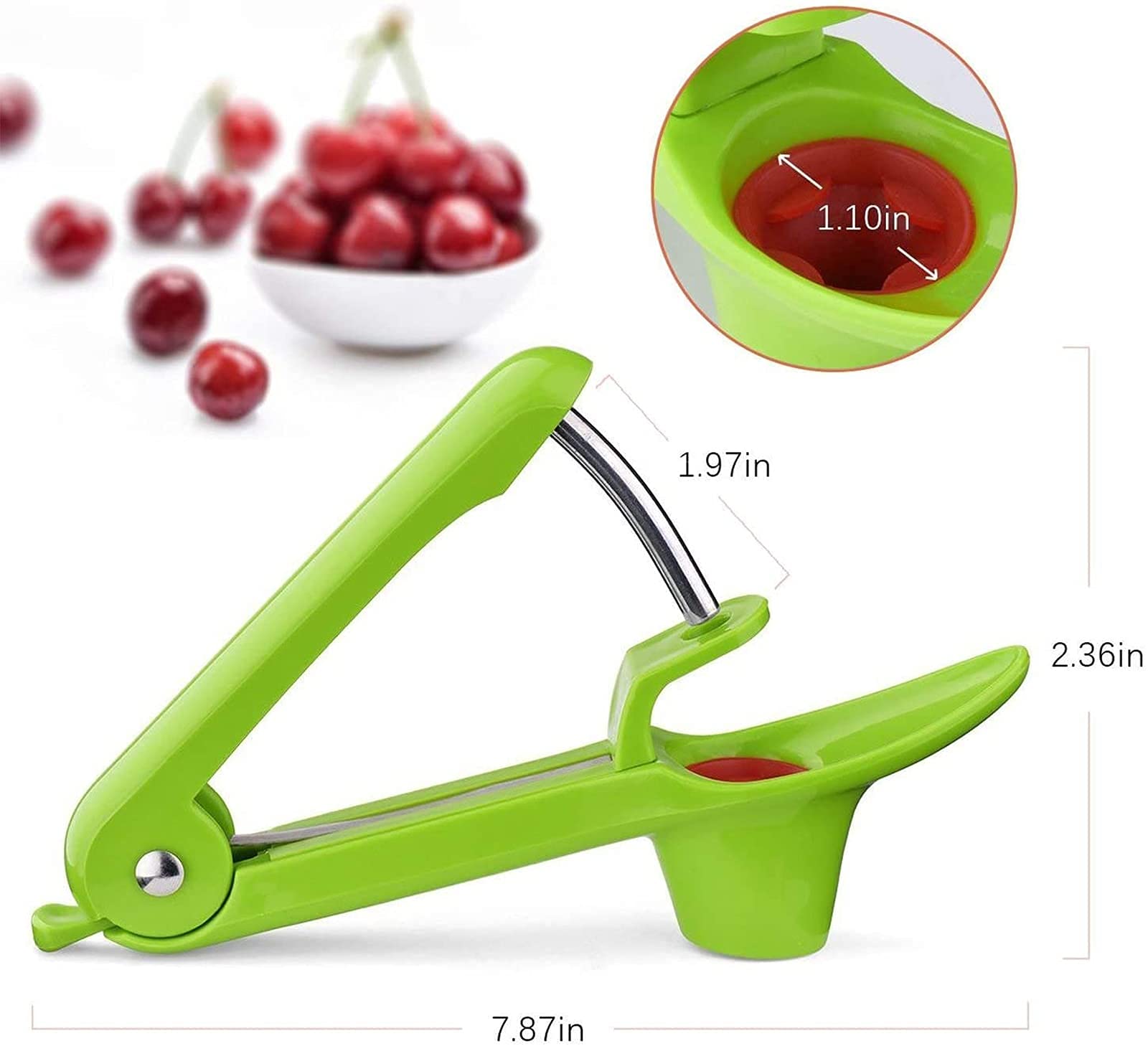 Best Cherry Pitter Tool - Stainless Steel Cherry & Olive Pitter with Stone Remover for Jam Making, Baking, Canning - Compact Lock Design for Easy Storage | Perfect for Home Kitchen, Picnics, and DIY Fruit Preserves