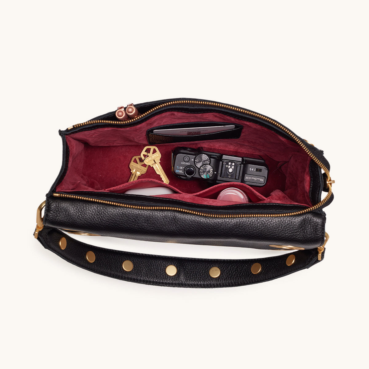 Montana Clutch - Black & Brushed Gold Large Crossbody Bag for Women | Fashionable Handbag for Parties, Date Nights & Everyday Use