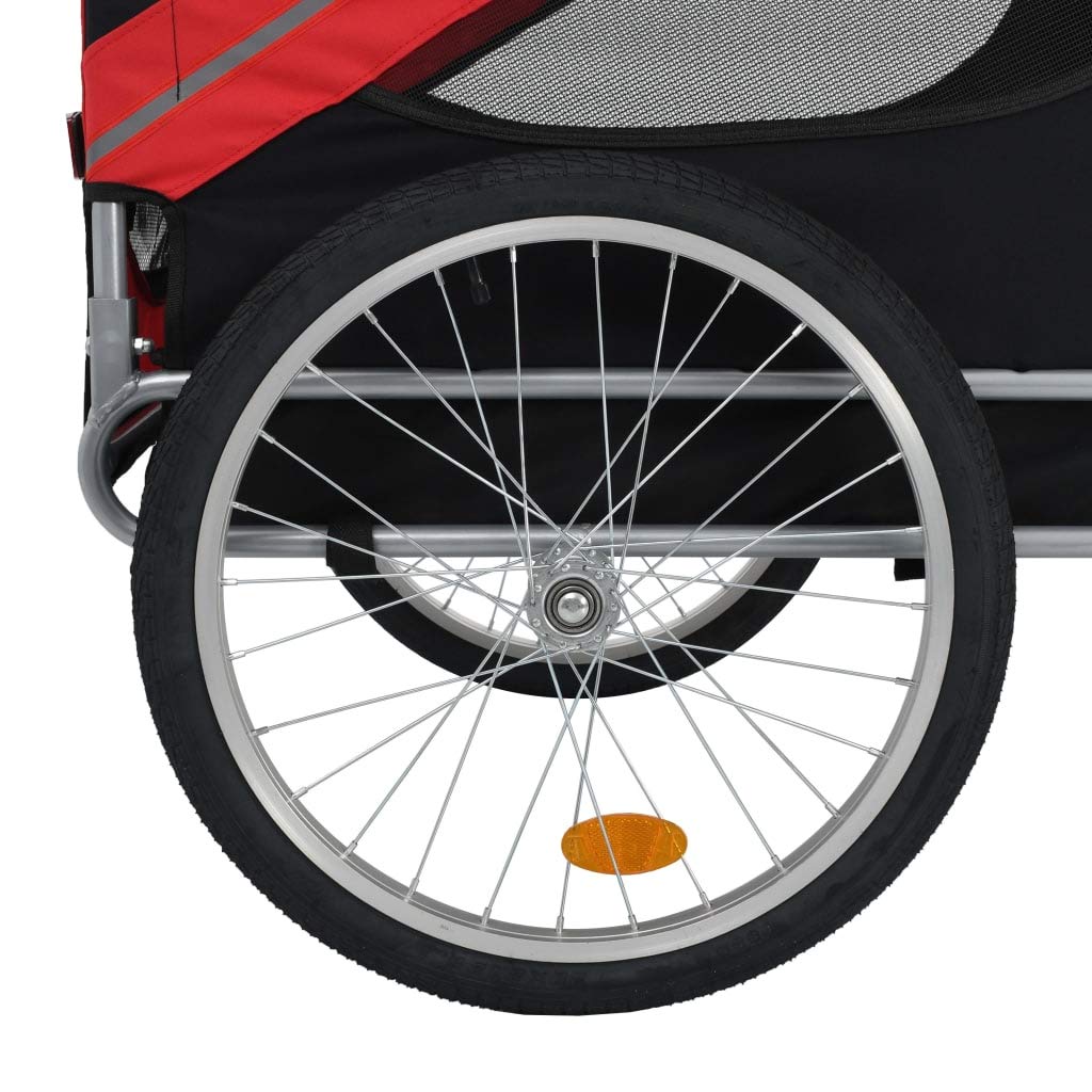 Festnight Foldable Dog Bike Trailer with Breathable Mesh Windows & Safety Flag - Suspension Pet Bicycle Carrier for Small to Medium Dogs & Cats - Perfect for Cycling Adventures, Park Trips & Outdoor Exercise with Your Pet