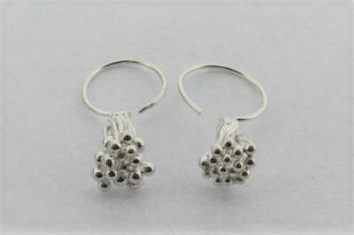 Berry Hoop Earrings - Pure Sterling Silver Jewelry for Women - Perfect for Everyday Wear & Special Occasions