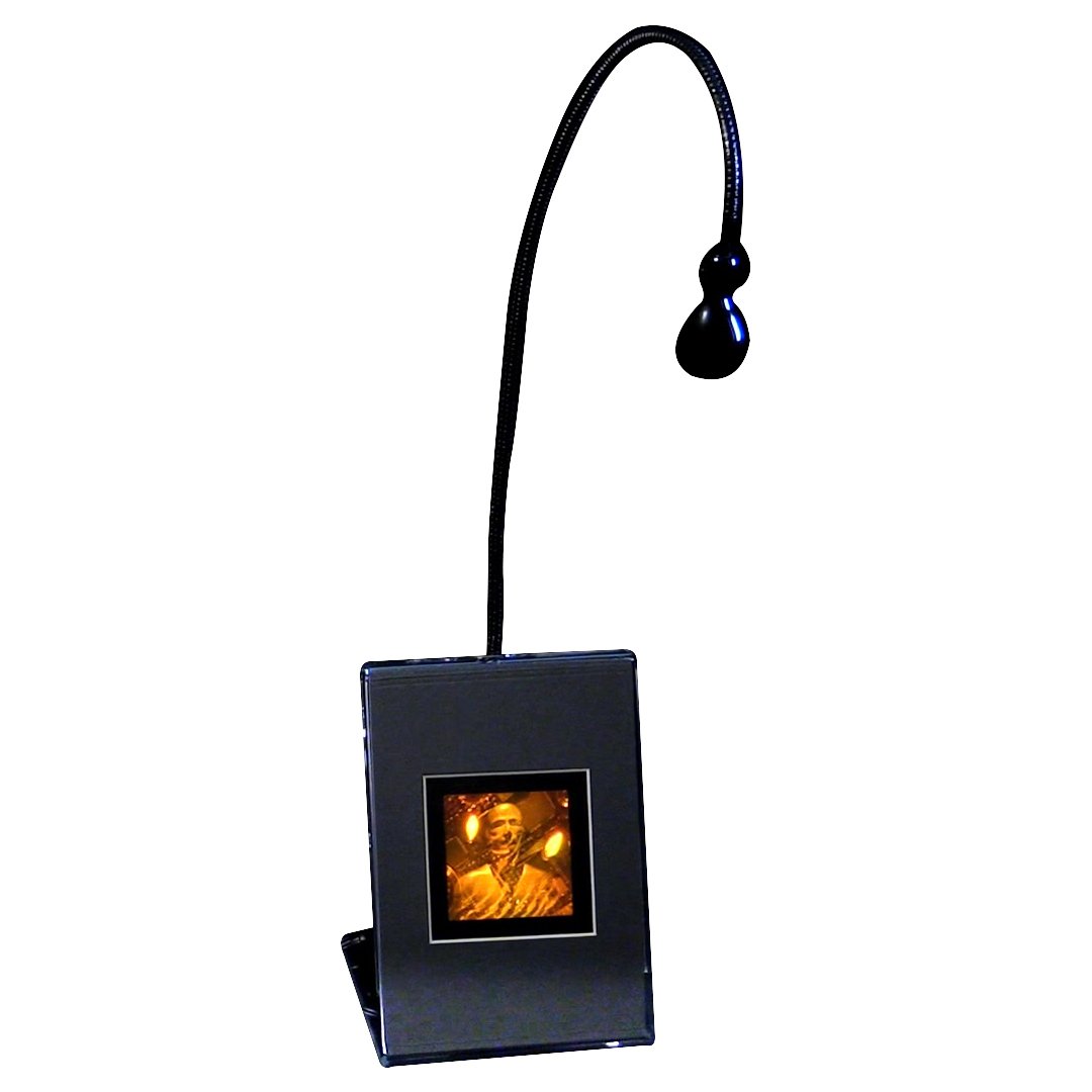 3D Hologram Picture of Man - High Tech Lighted Desk Stand with Photopolymer Film - Perfect for Home Office Decor, Sci-Fi Collectibles & Futuristic Gifts